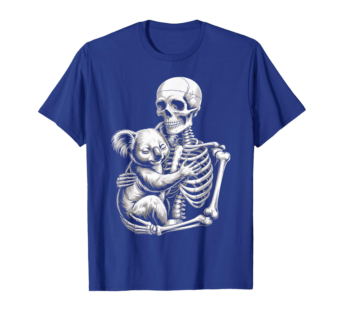 Skeleton Hugging Koala Bear Lover Spooky Season Halloween T-Shirt