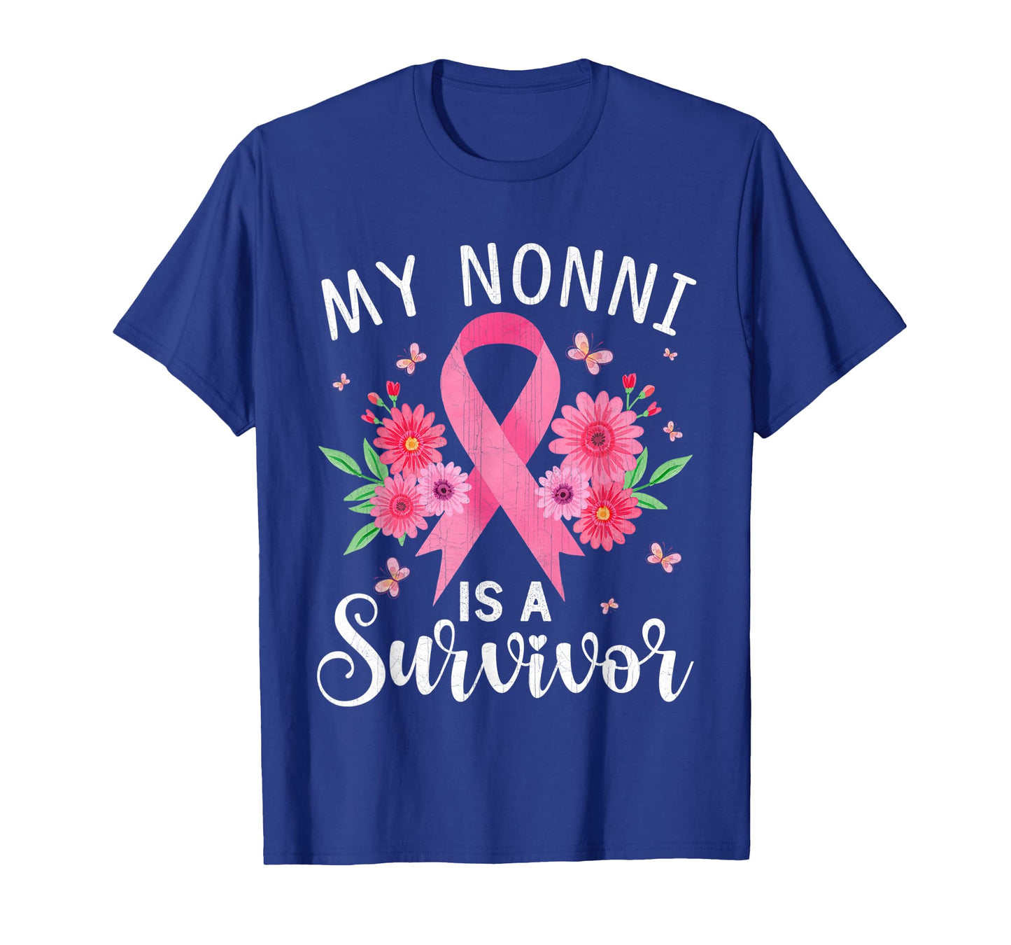 October Breast Cancer Support My Nonni Is A Survivor T-Shirt