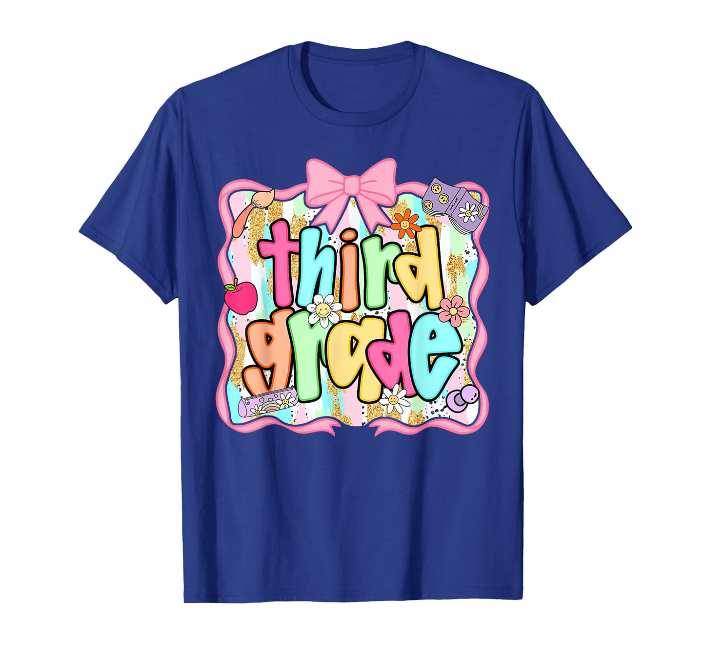 Back To School 3rd Grade Third Grade Preppy Teacher Girl T-Shirt