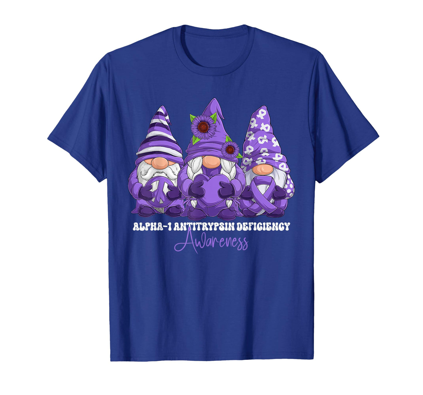 Alpha-1 Antitrypsin Deficiency Awareness Month Purple Ribbon T-Shirt