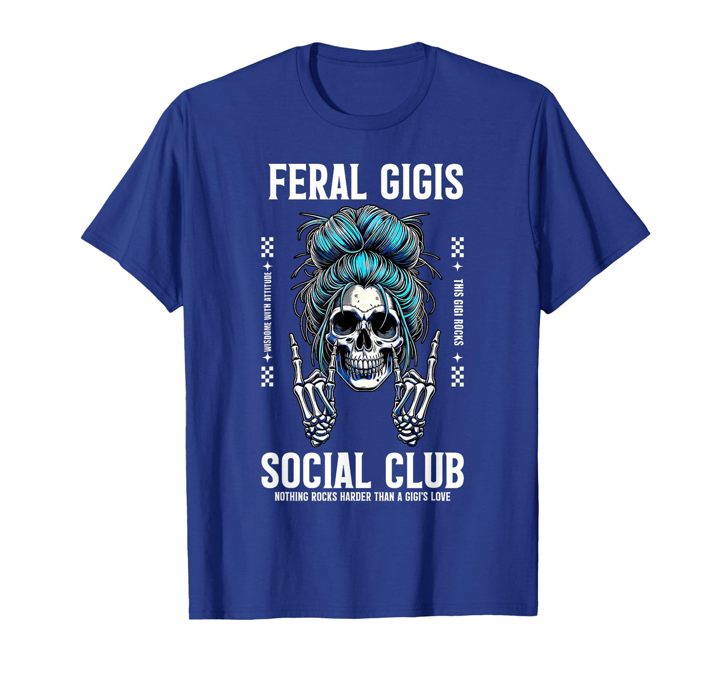Funny Feral Gigi's Club Skeleton Coffee Grandma Mom T-Shirt