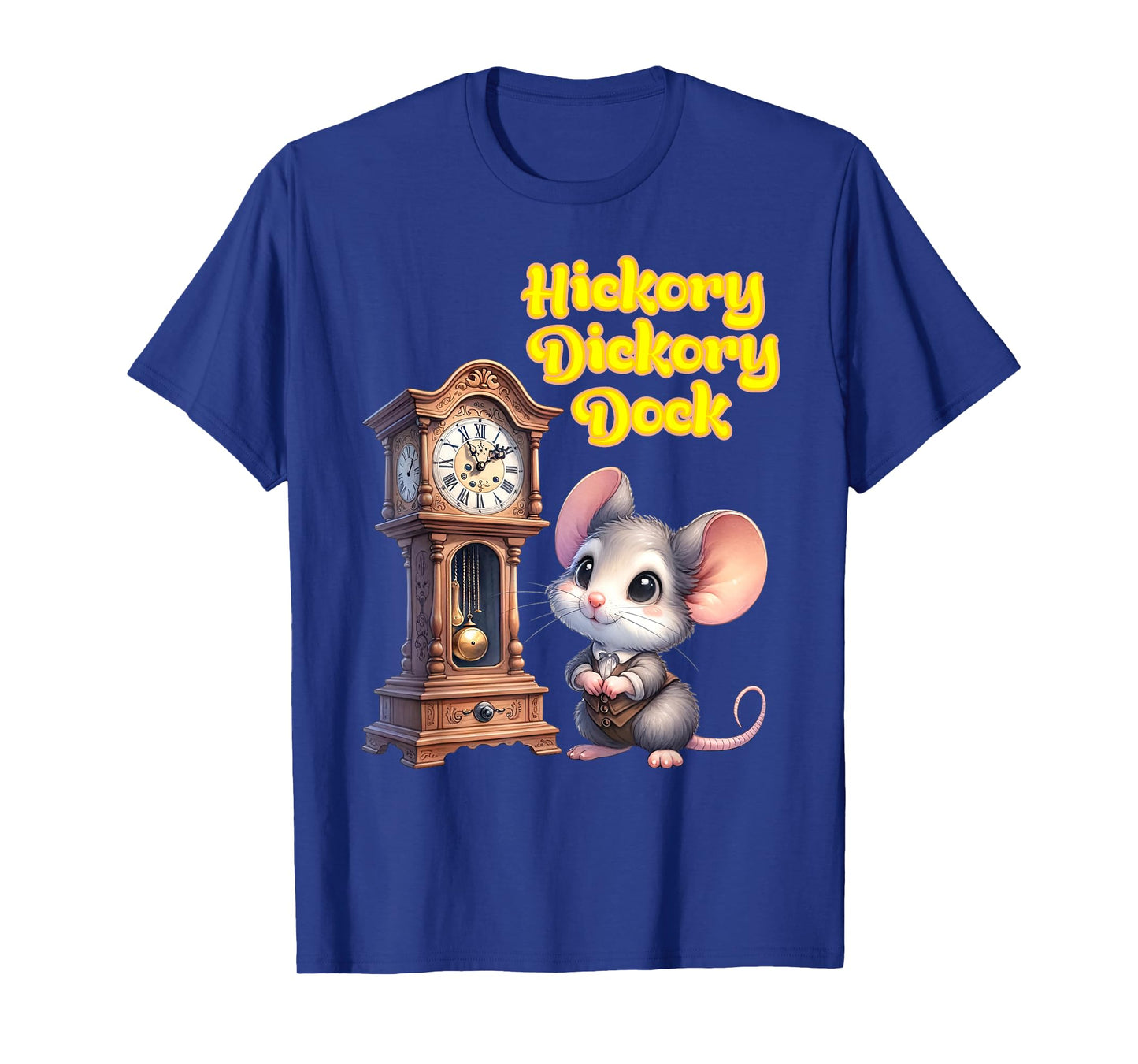 Hickory Dickory Dock Nursery Song Rhyme Mouse Old Clock Song T-Shirt