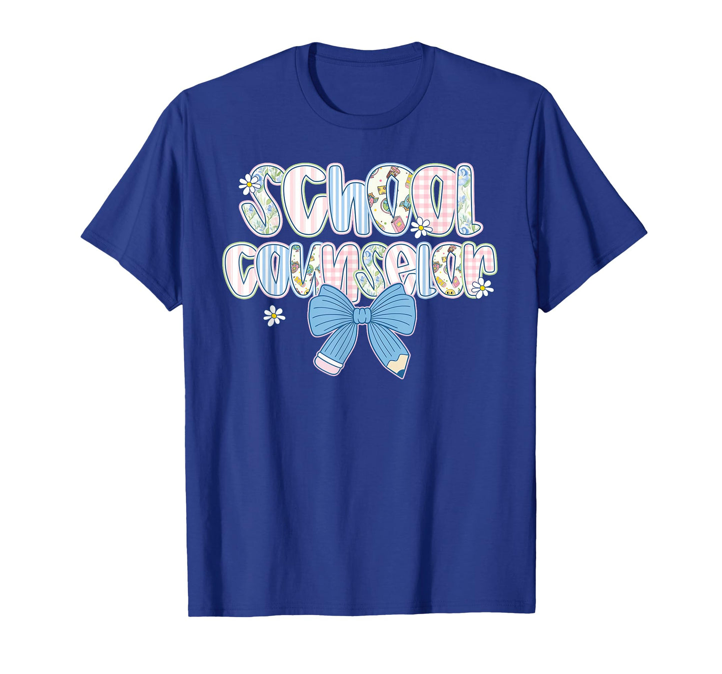 Coquette Bow School Counselor Happy First Day Back To School T-Shirt