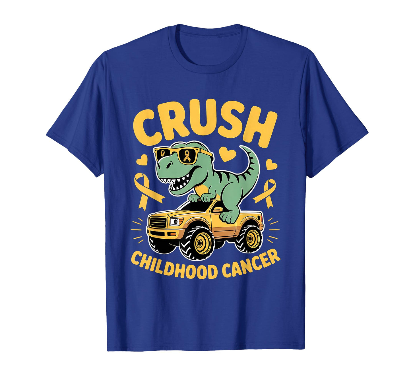 Crush Childhood Cancer Gold Ribbon Kids Boys Girls Toddlers T-Shirt