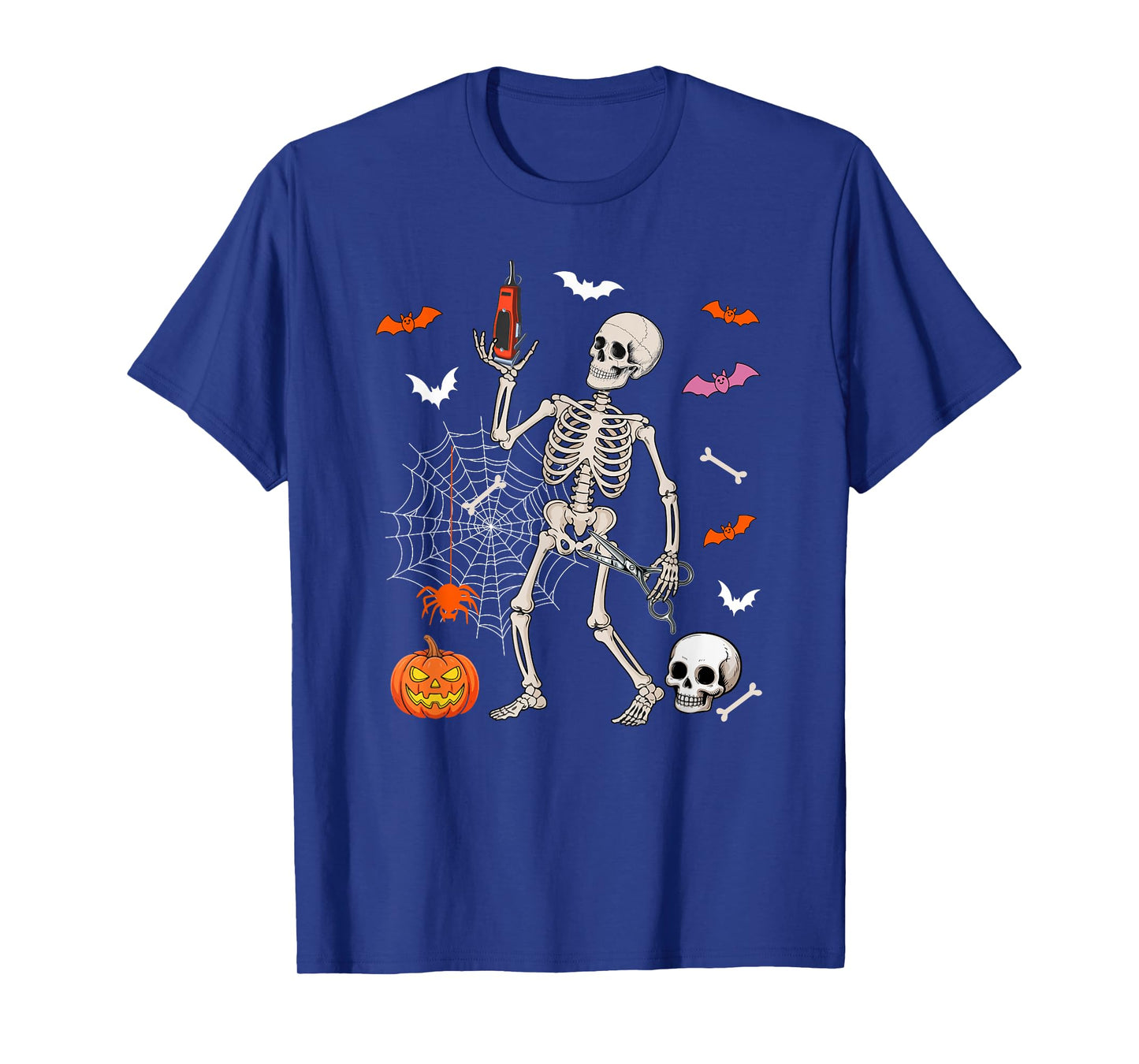 Barber Job Horror Skeleton Halloween Costume Team T-Shirt