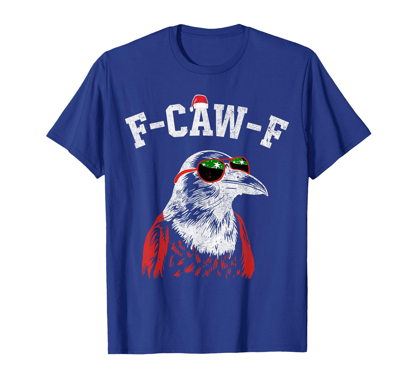 F-Caw-F Black Crow Bird Retro Vintage Christmas T-Shirt