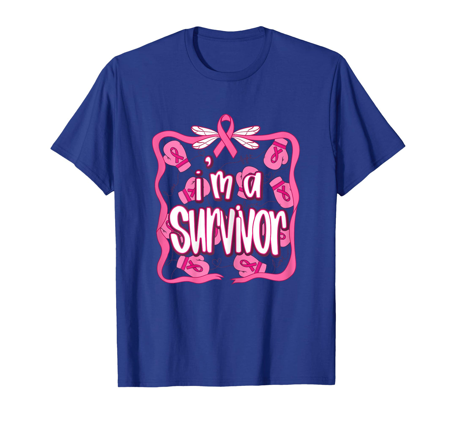 I'm A Survivor Breast Cancer Awareness Boxing Gloves T-Shirt