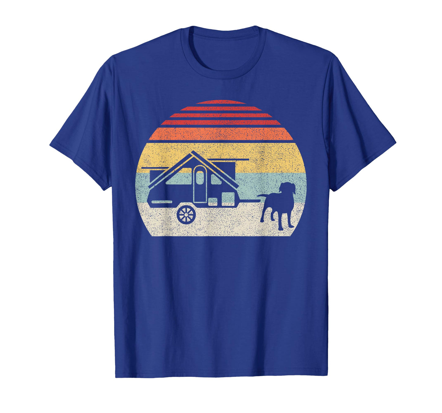 Catch Some Rays Retro Vintage Dog Aliner A-frame Travel Trailer T-Shirt