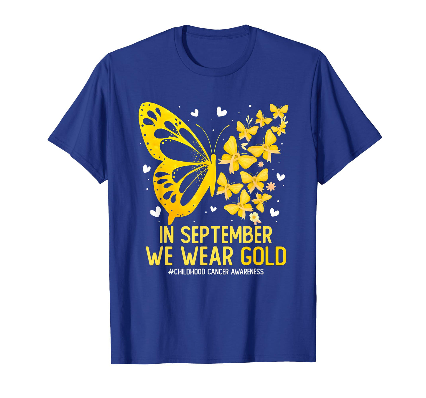 In September We Wear Gold Childhood Cancer Awareness Kids T-Shirt