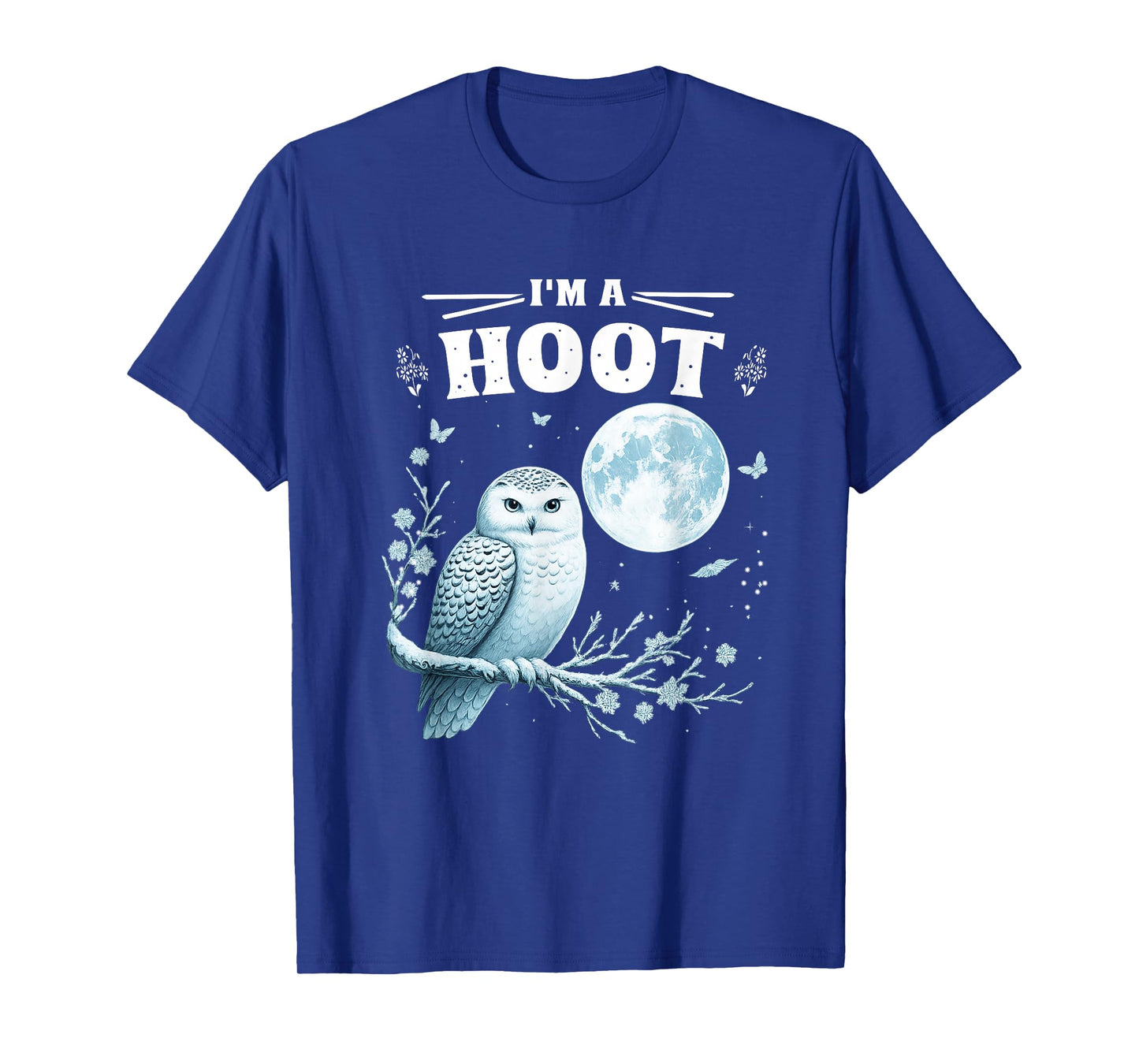 I’m A Hoot Snowy Owl Full Moon Night Sky Spooky Magic T-Shirt