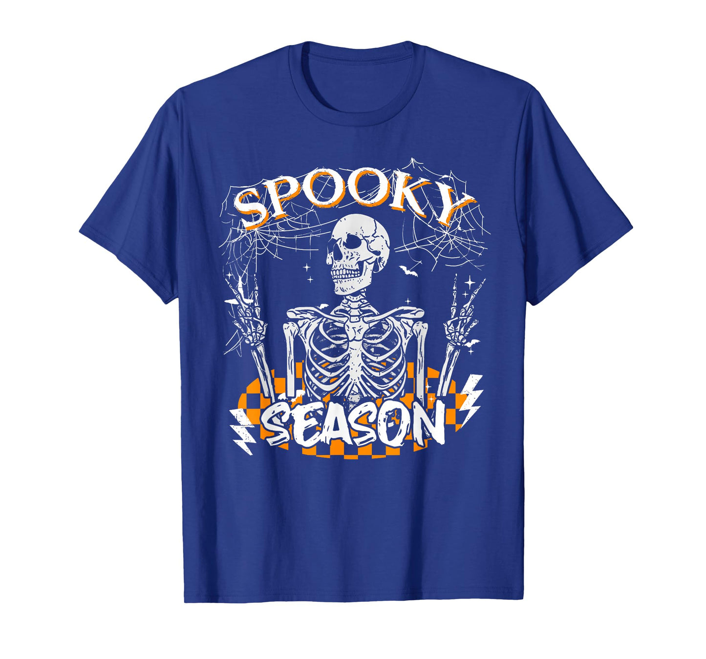 Spooky Season Retro Skeleton Halloween Ghost Men Women Teens T-Shirt