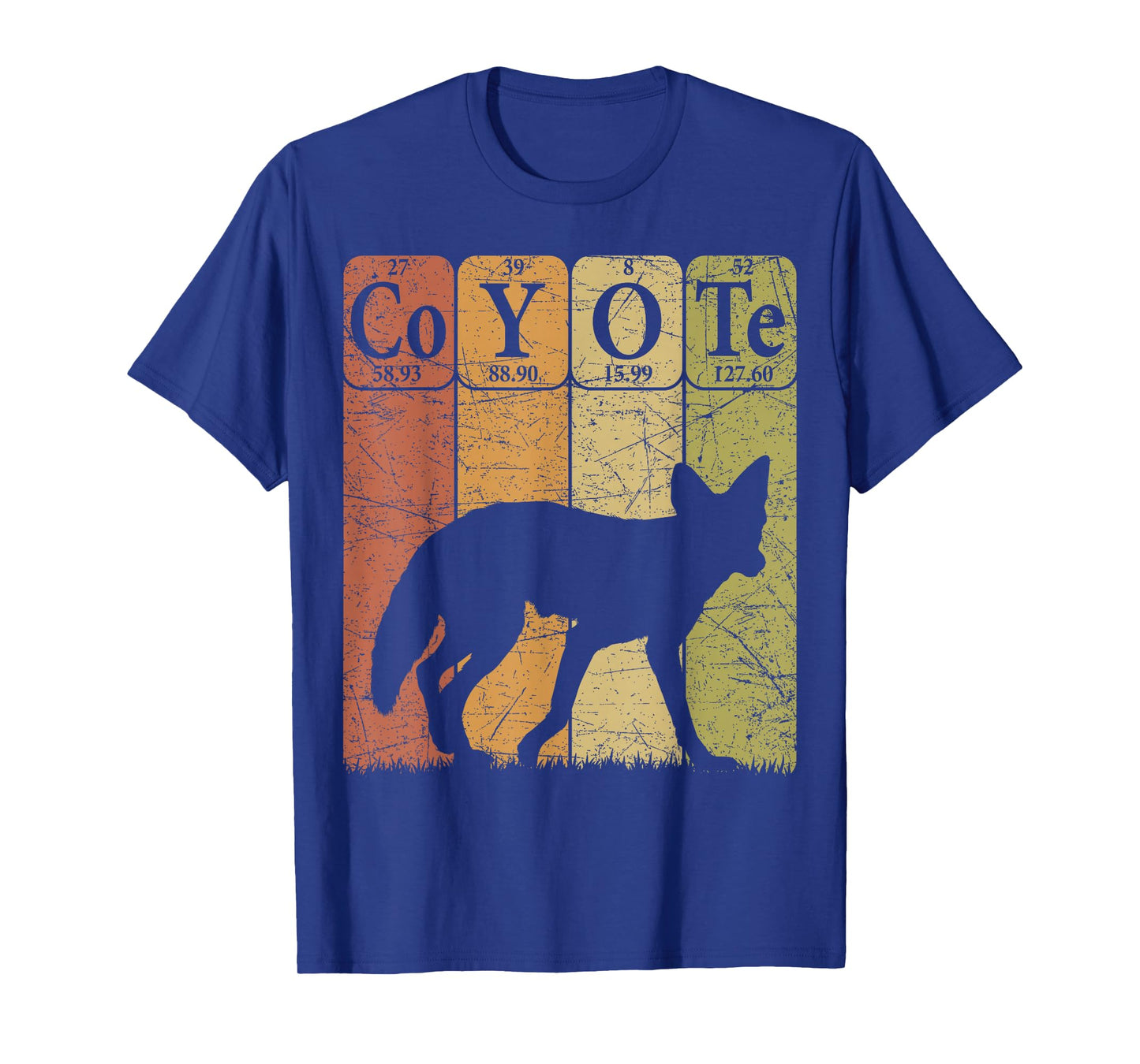 Coyote Periodic Table Elements Wild Animal Coyote Vintage T-Shirt