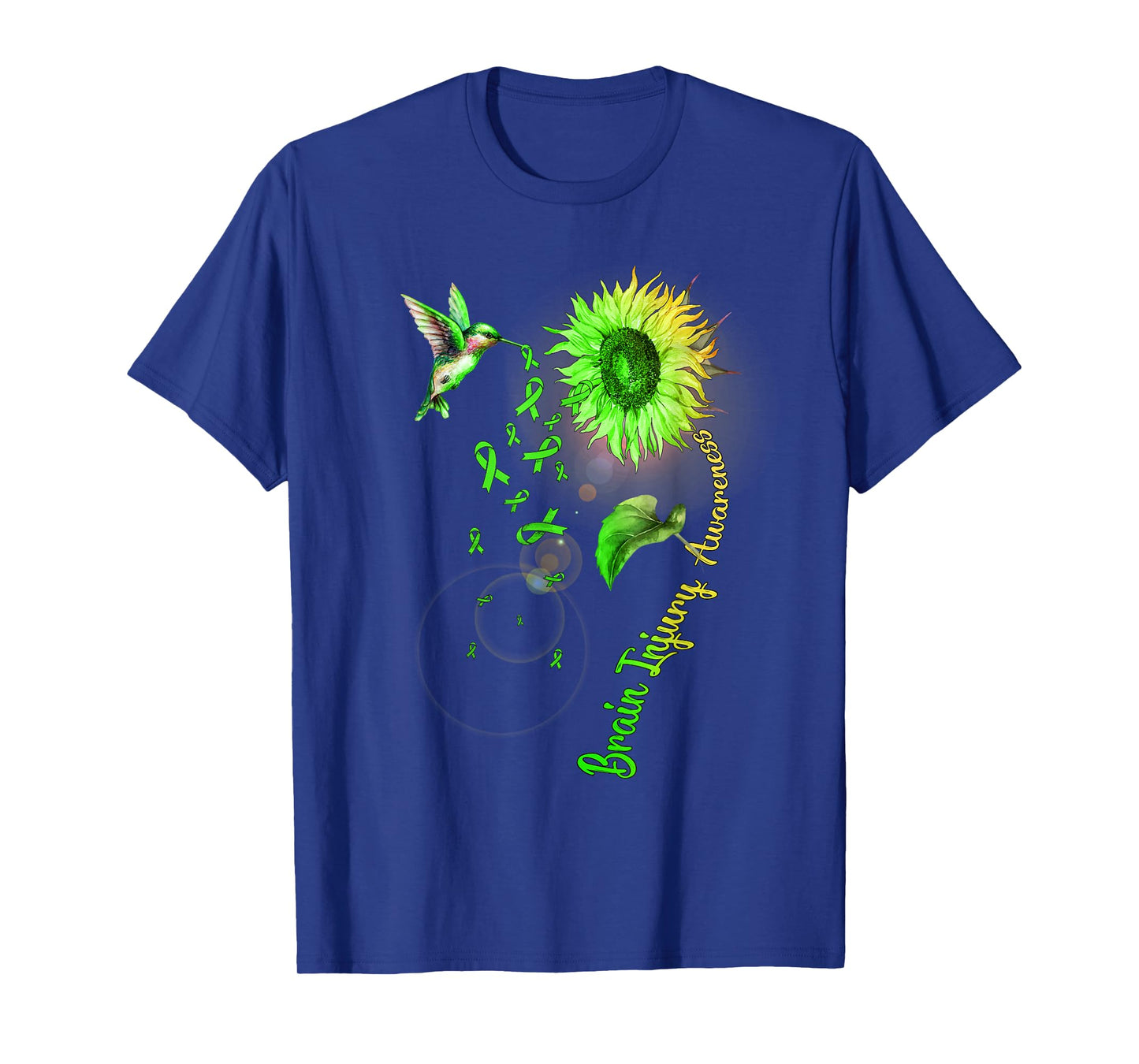 Brain Injury Sunflower Hummingbird T-Shirt