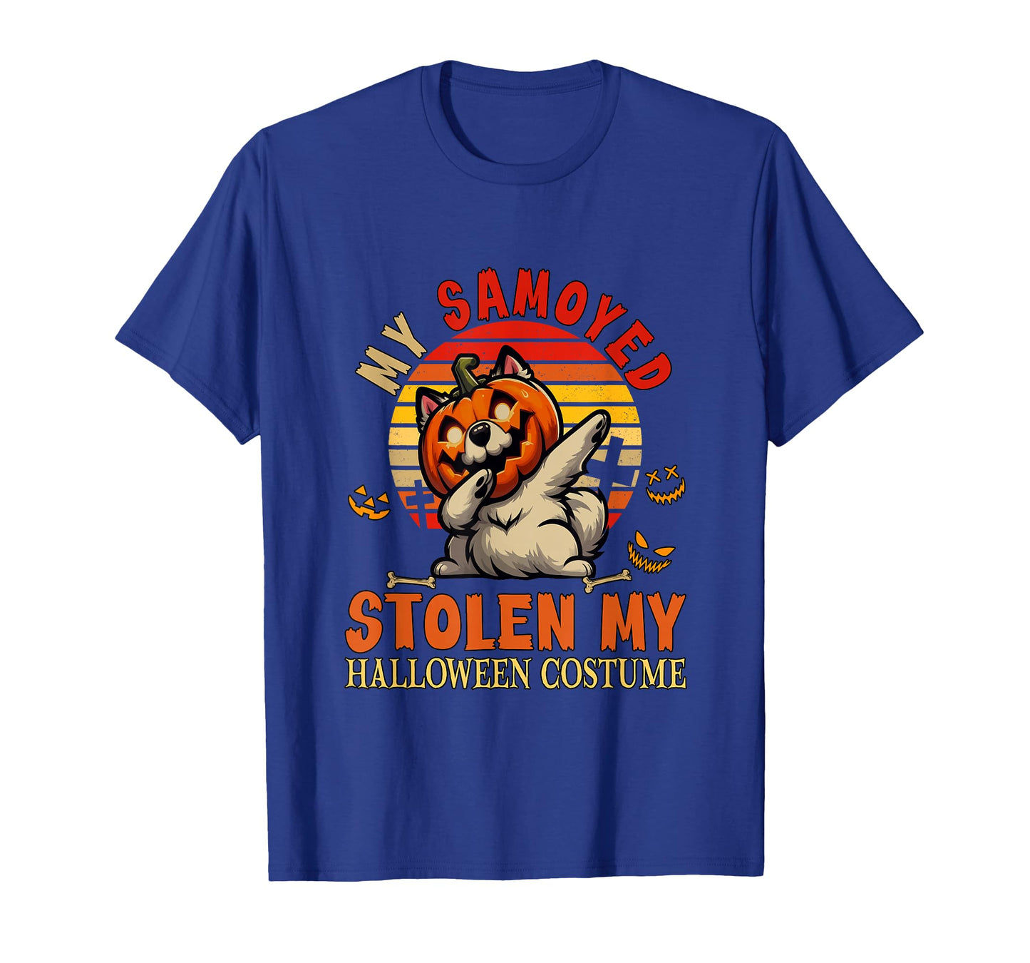 Samoyed Stolen My Halloween Costume Dog Carved Pumpkin T-Shirt