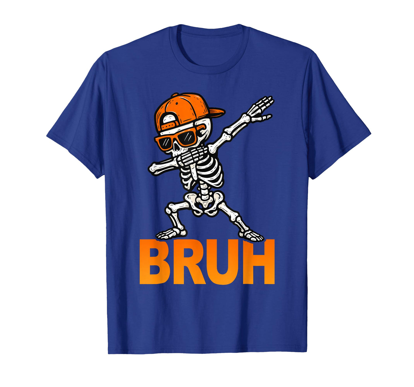 Dabbing Skeleton Bruh Halloween Dab Trick Or Treat Boys Kids T-Shirt