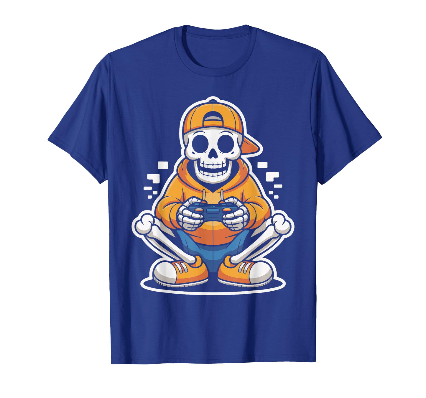 Halloween Skeleton Video Game Controller Graphic for Gamers T-Shirt