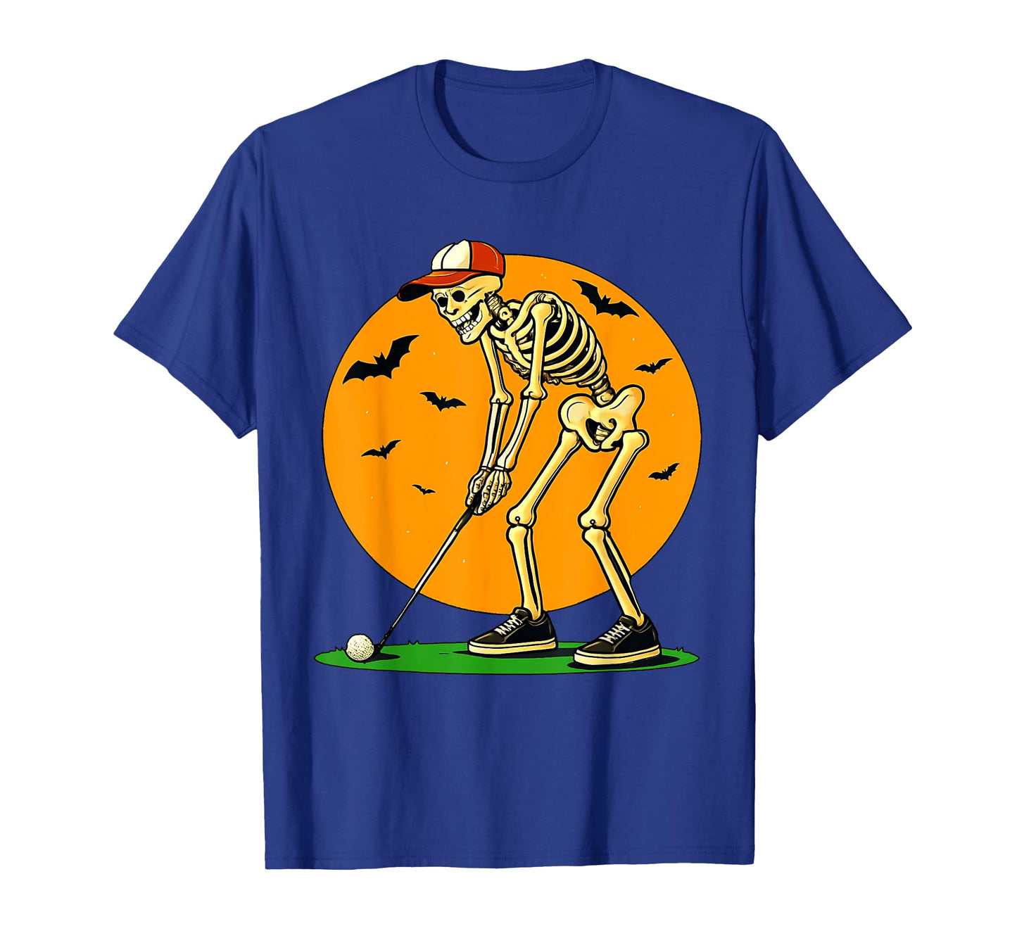 Skeleton Golf Funny Halloween Golfing Sports Golfer Dad T-Shirt
