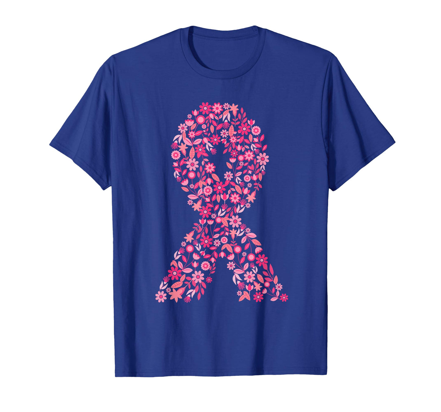 Breast Cancer Awareness Shirts for Women Floral Pink Ribbon T-Shirt