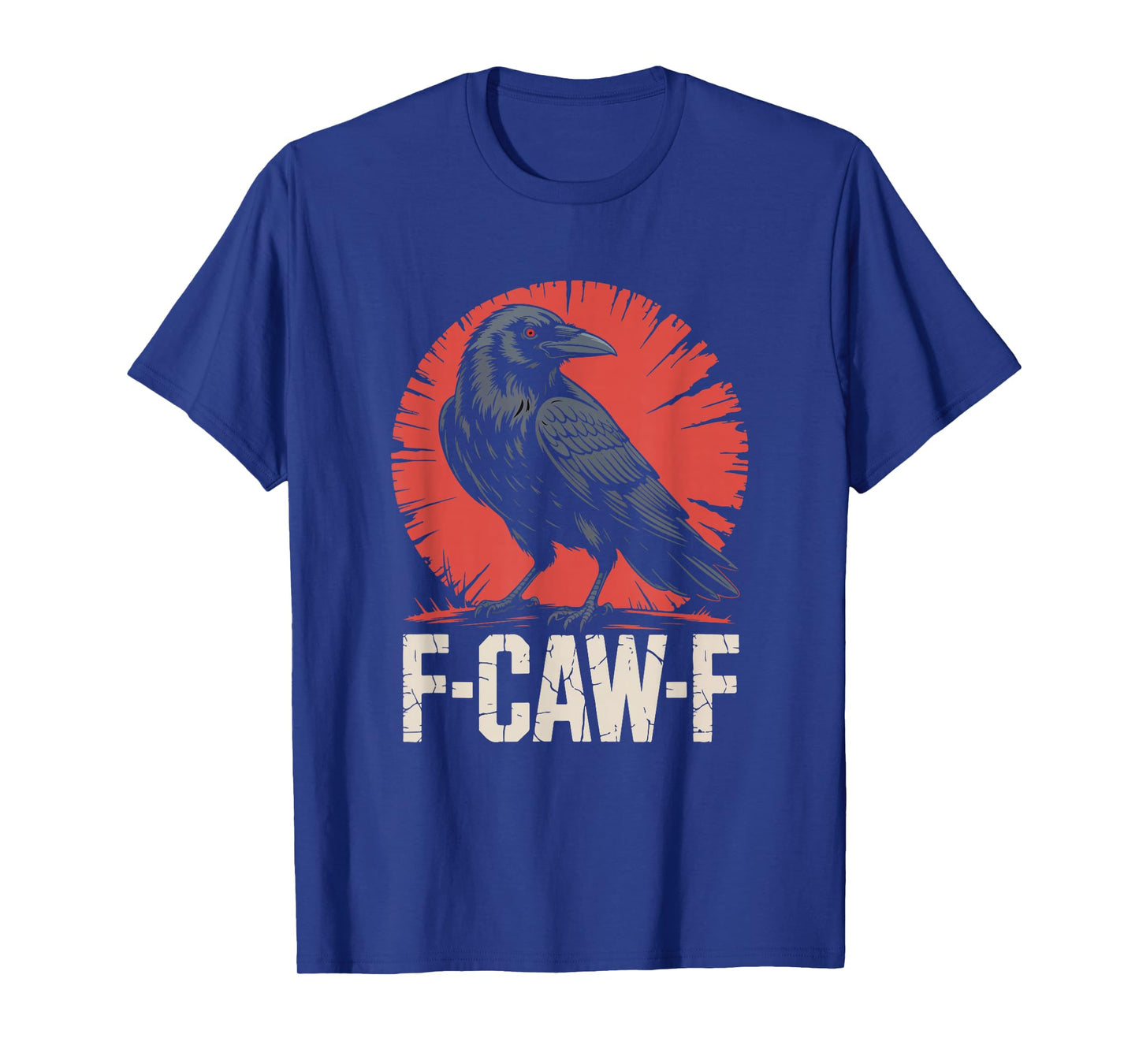 F-CAW-F Raven Red Sunburst Funny Gothic Bird T-Shirt