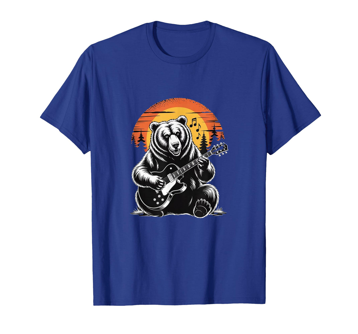 Sunset Strings - Bear Guitar Silhouette Tee T-Shirt