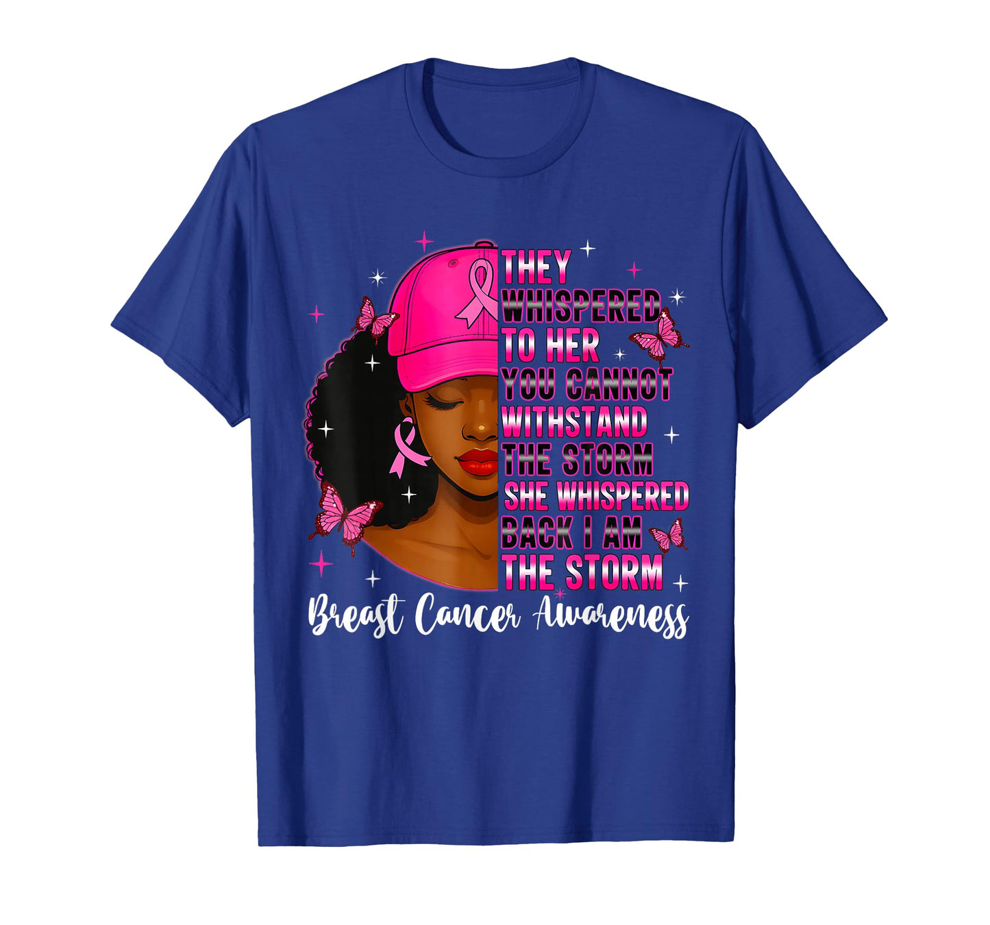 I'm The Storm Black Women Breast Cancer Survivor Pink Ribbon T-Shirt