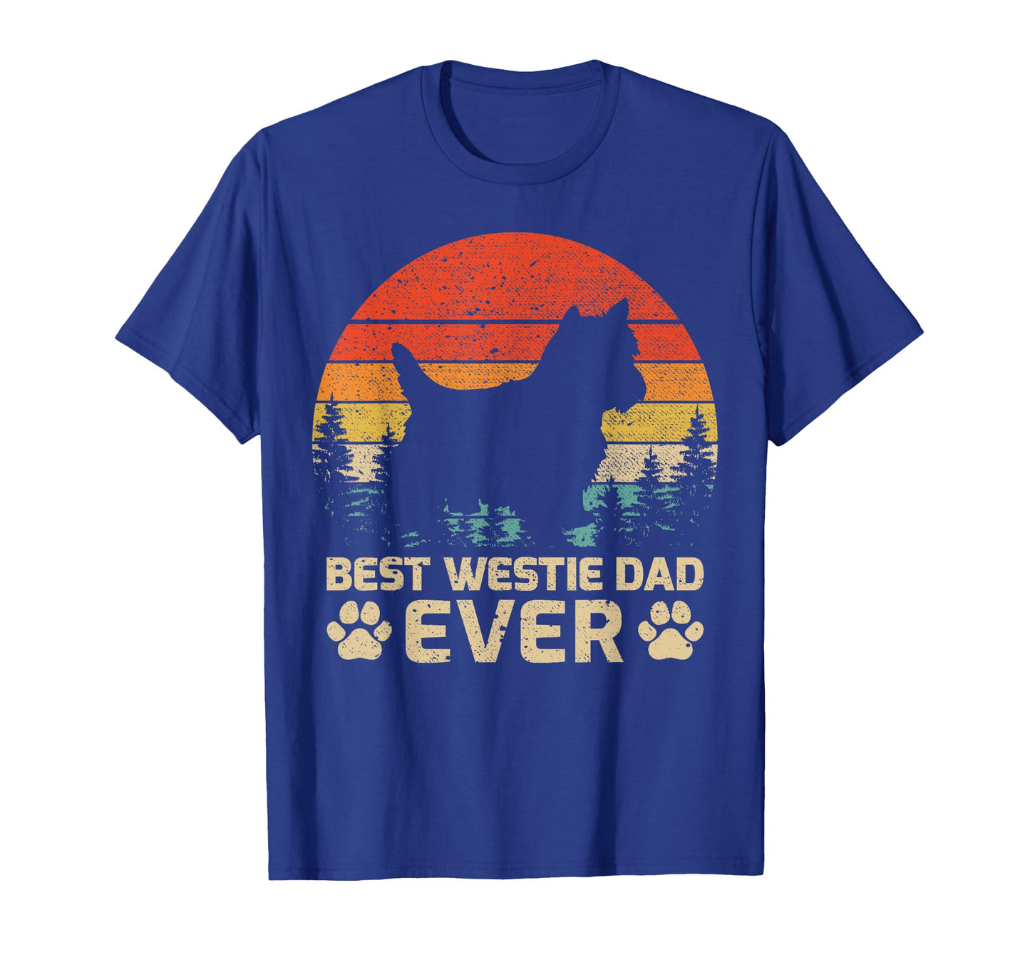 Retro Vintage Best Westie Dad Ever Father's Day T-Shirt