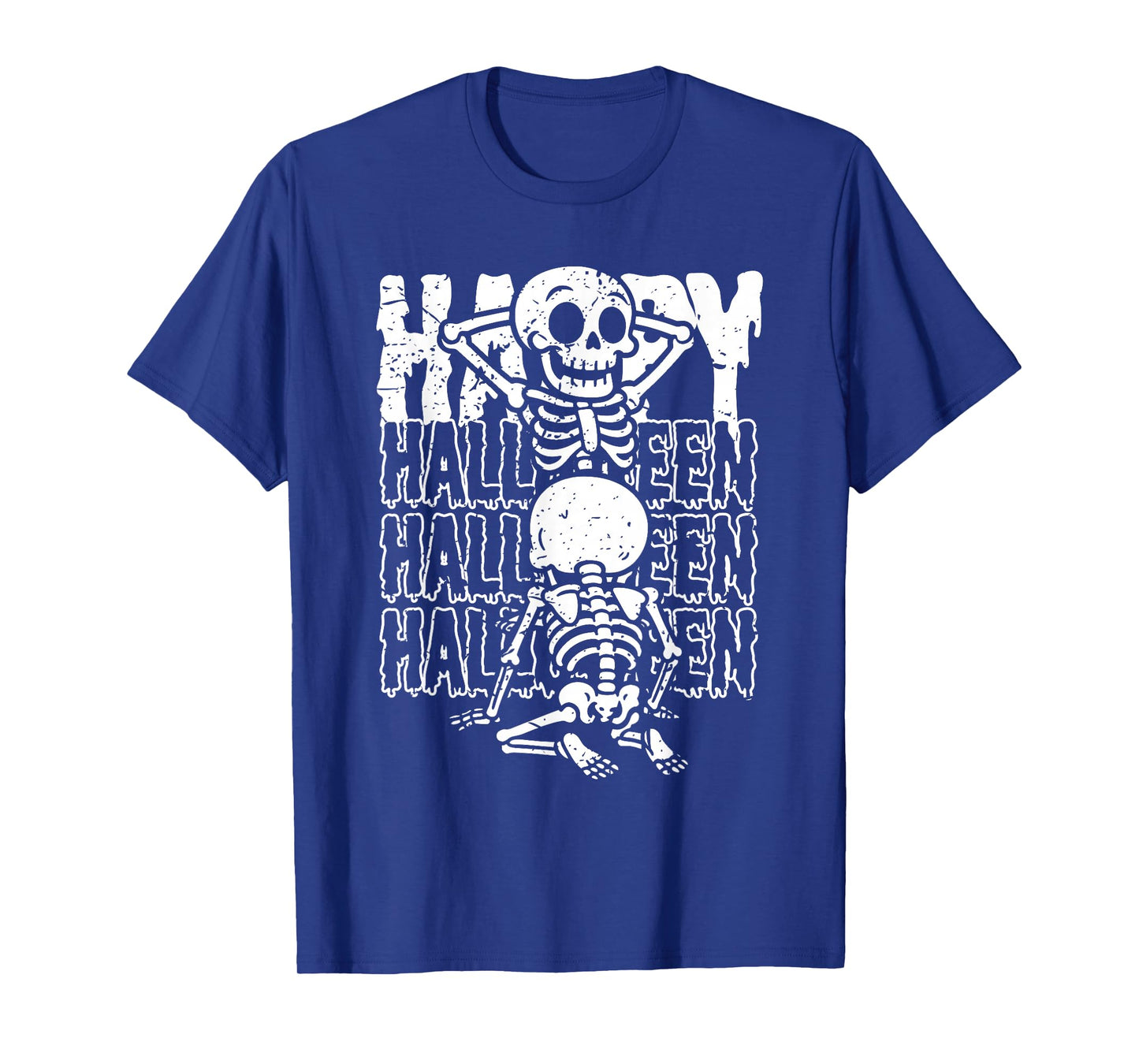 Happy Halloween Funny Skeleton Couple Men & Women T-Shirt