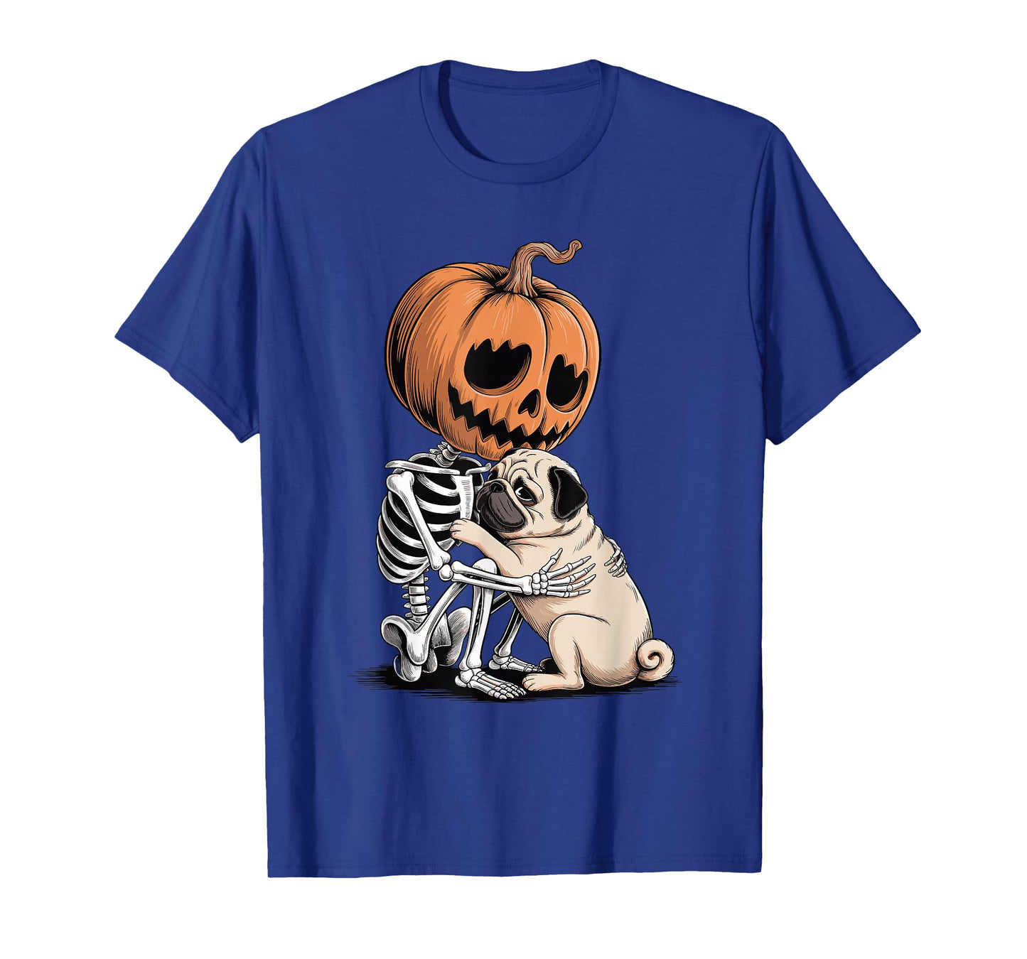 Halloween Skeleton Pug Pugs T-Shirt