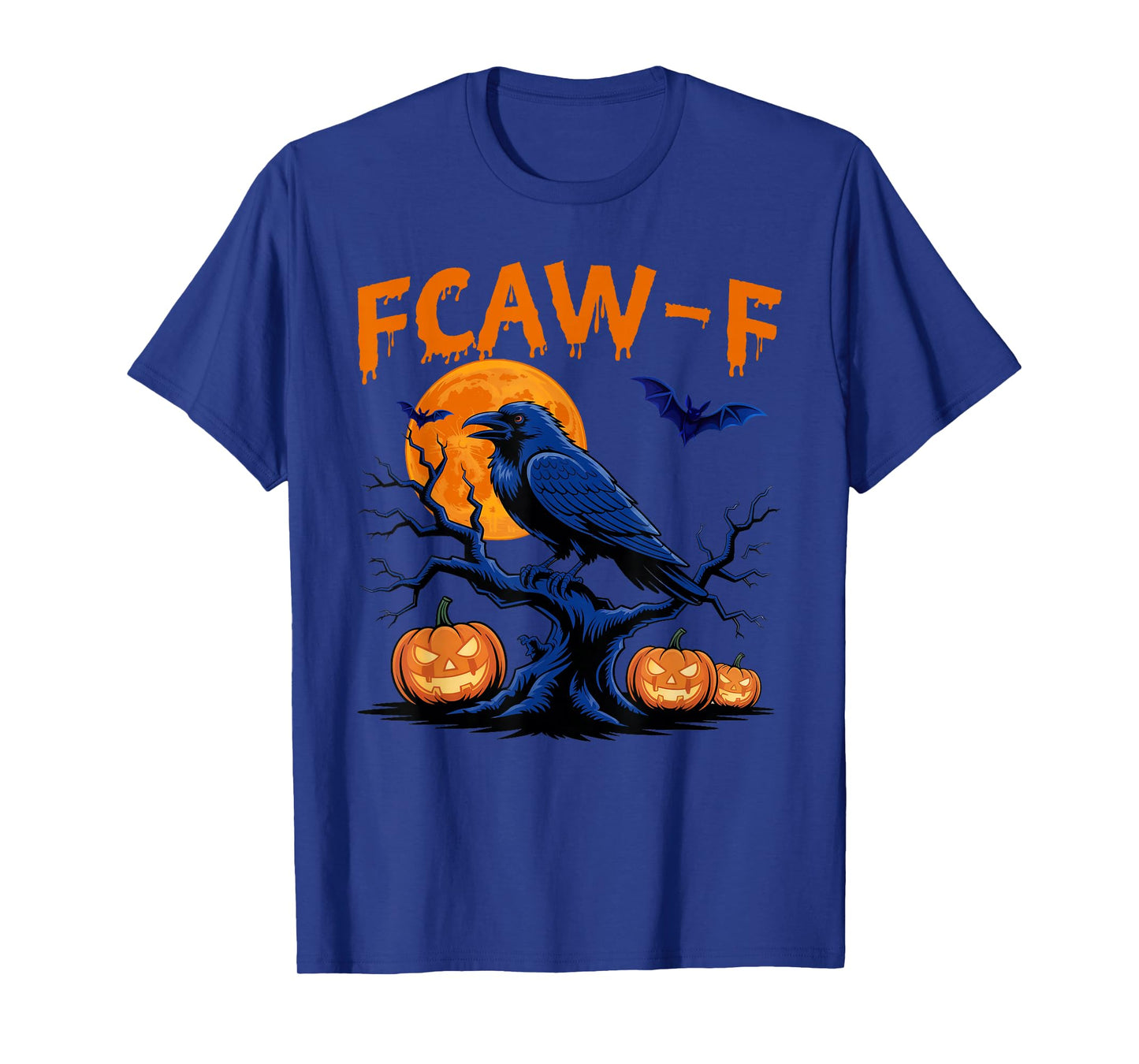 F-Caw-F Funny Black Bird F Caw F Crow Pumpkin Halloween T-Shirt