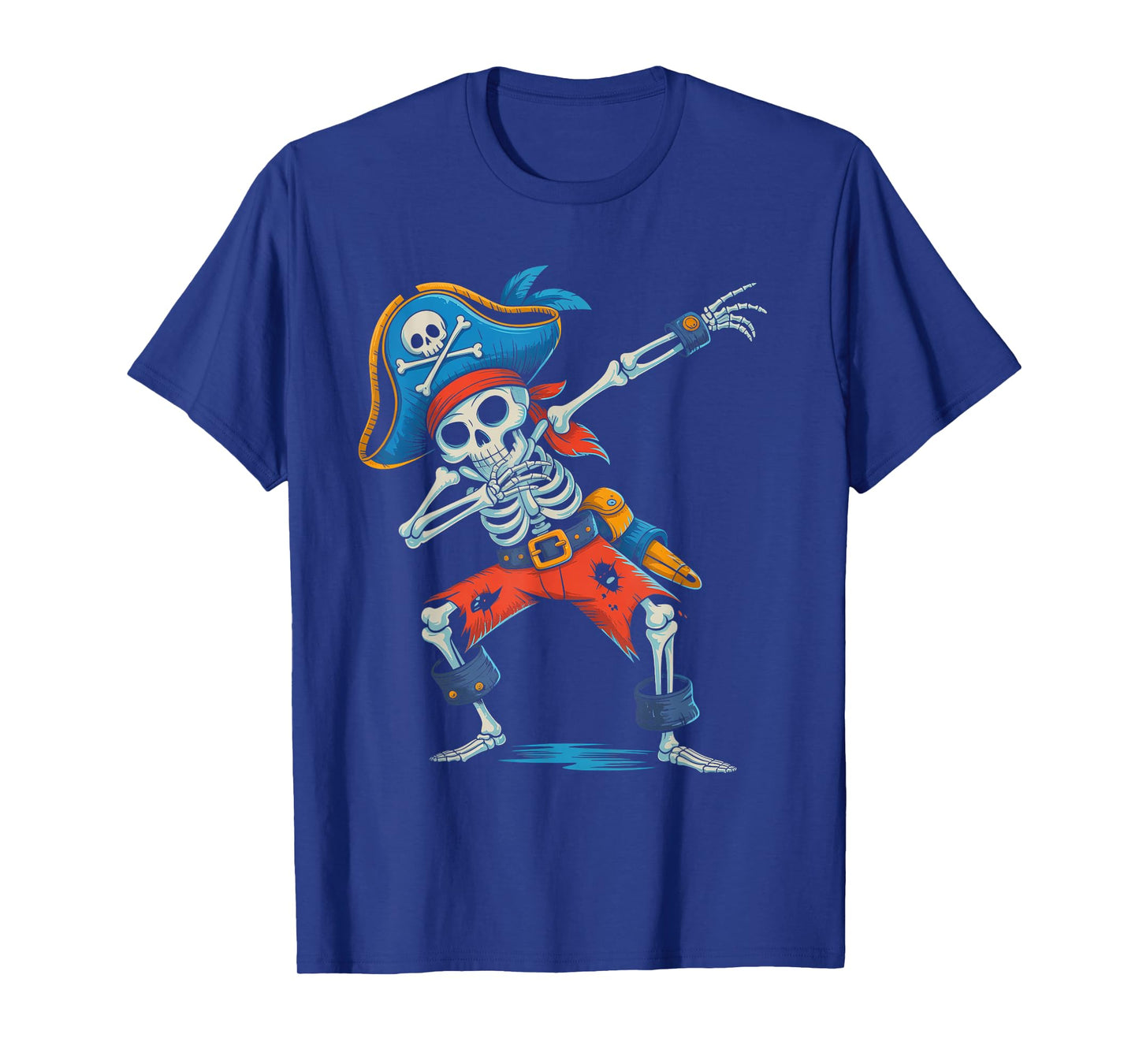 Funny Dab Kids Boy Dabbing Skeleton Pirate Spooky Halloween T-Shirt