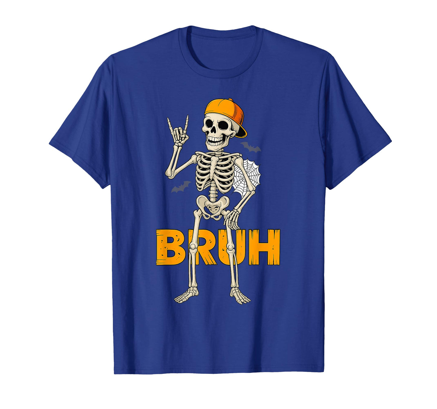 Cool Bruh Skeleton Rock On Funny Halloween Shirt Men Boys T-Shirt