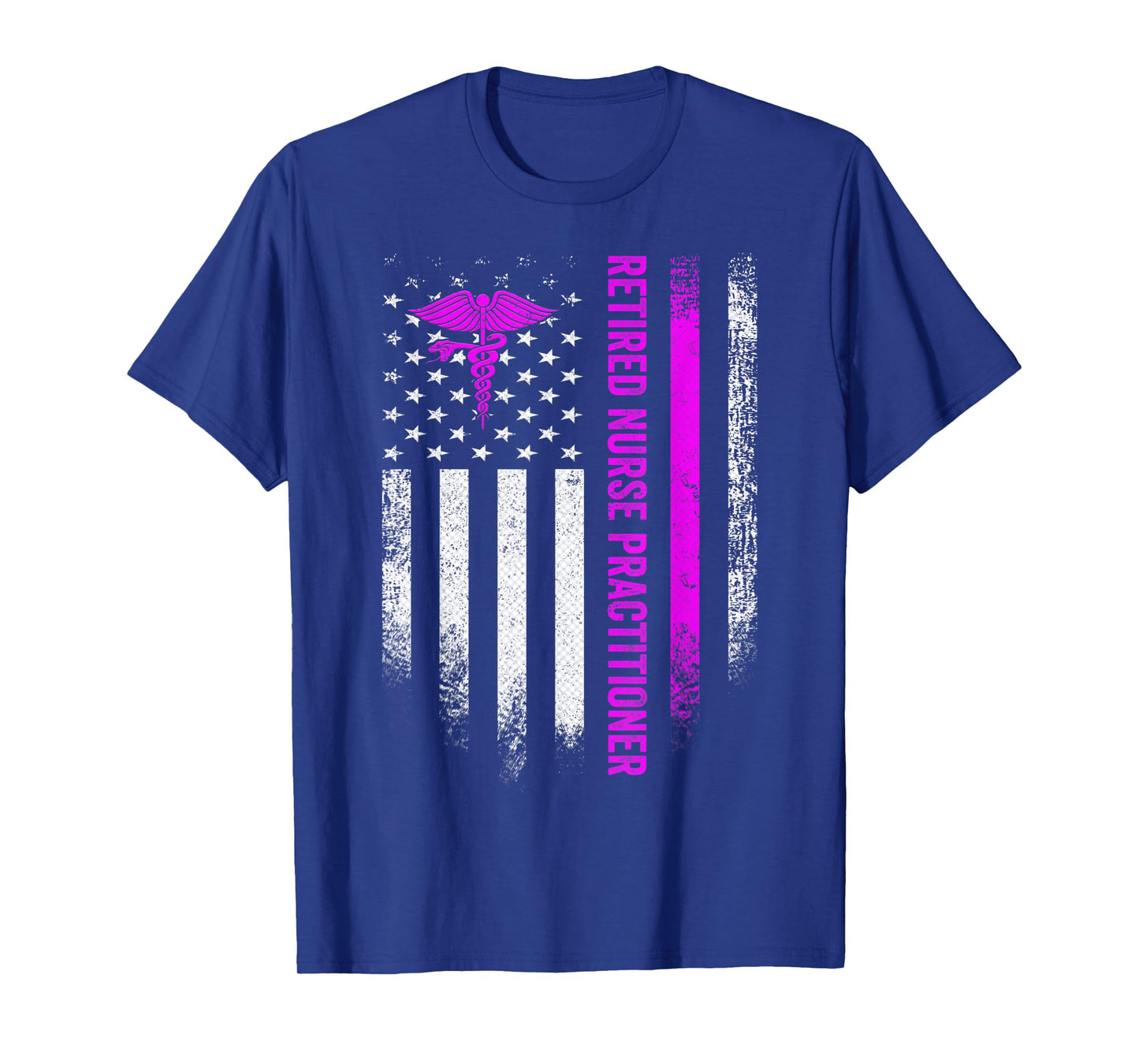 Vintage American Flag Proud Retired NP Nurse Practitioner T-Shirt