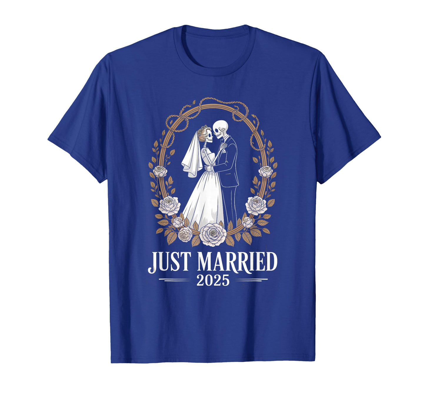 Halloween Couples 2025 Just Married Halloween Wedding T-Shirt