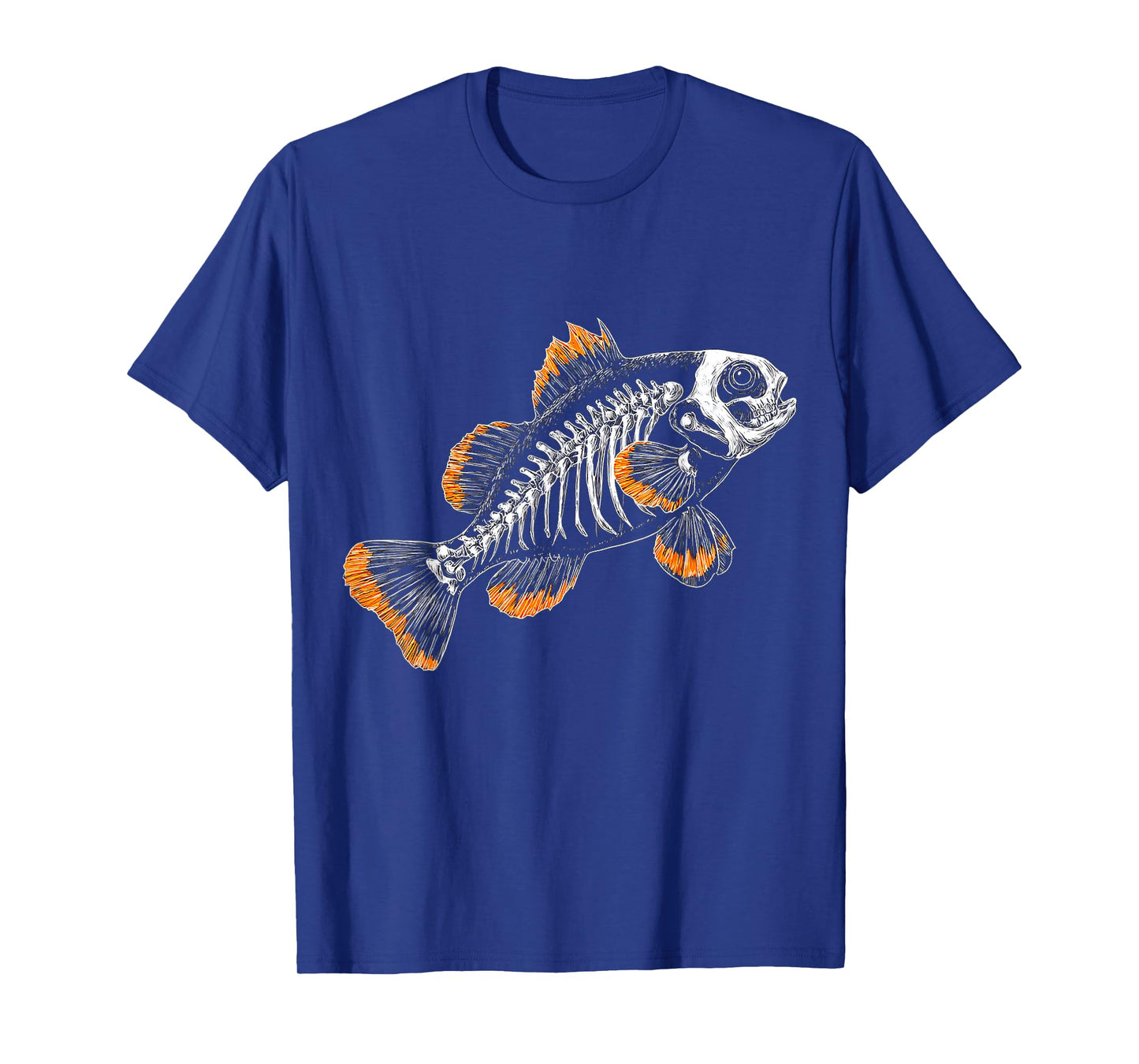 Halloween Clown-Fish Skeleton Drawing Animal Halloween T-Shirt
