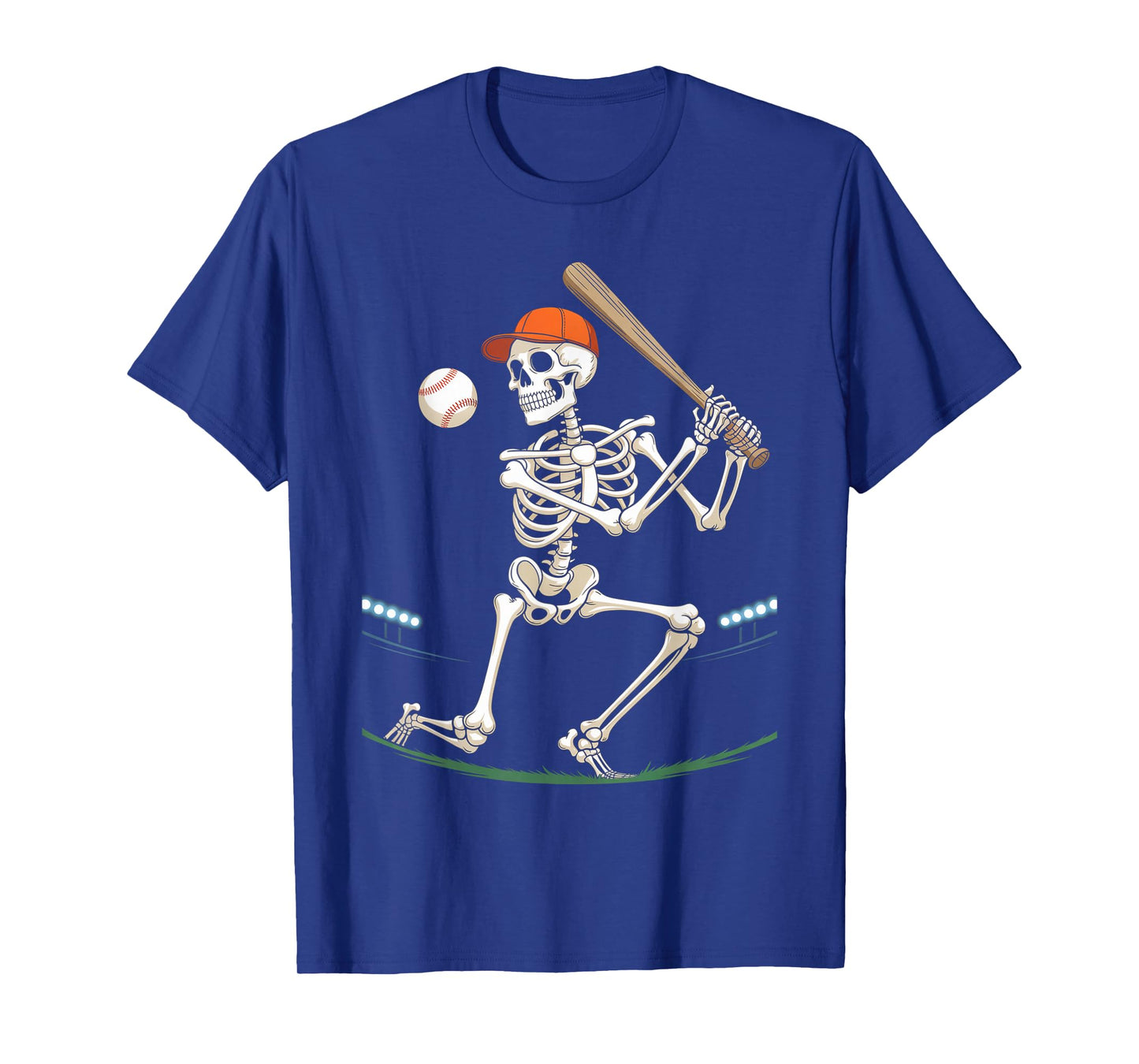 Skeleton Baseball Halloween Costume Funny Men Boys Kids T-Shirt