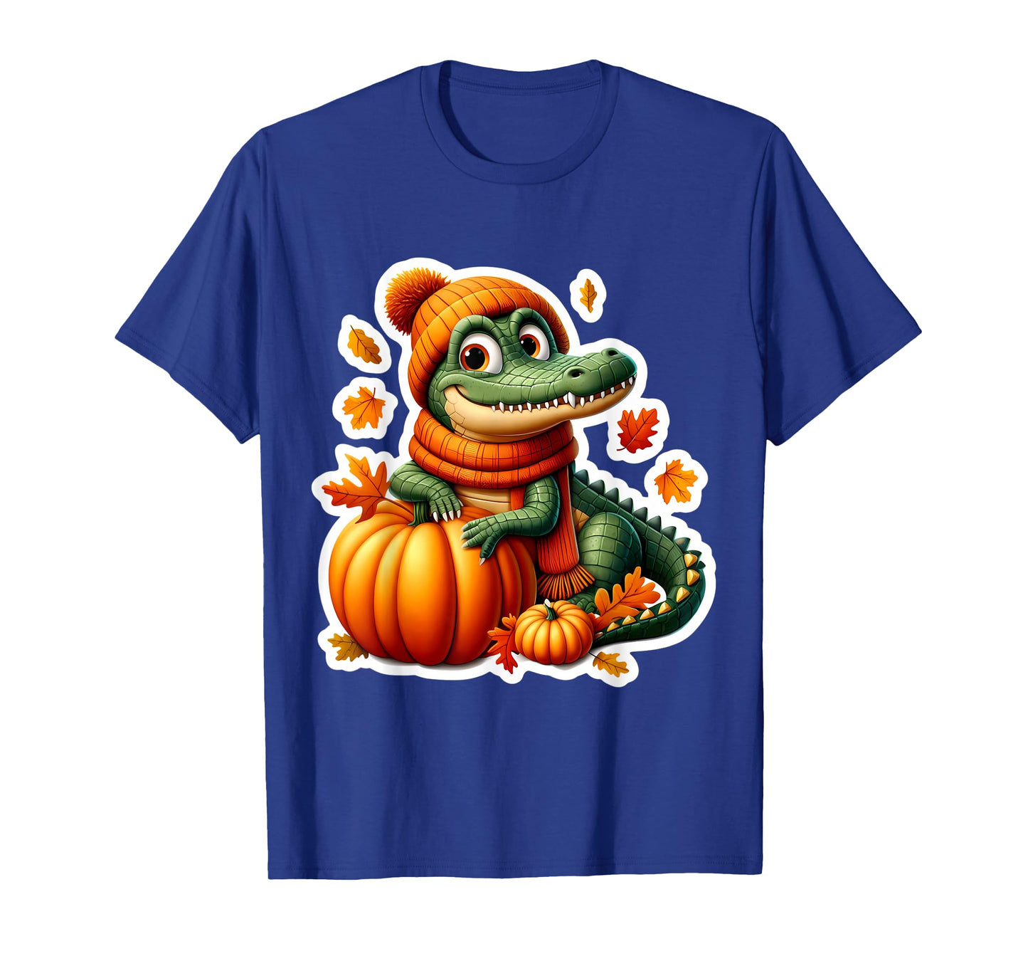 Autumn Fall Alligator Crocodile Lover Thanksgiving Pumpkin T-Shirt