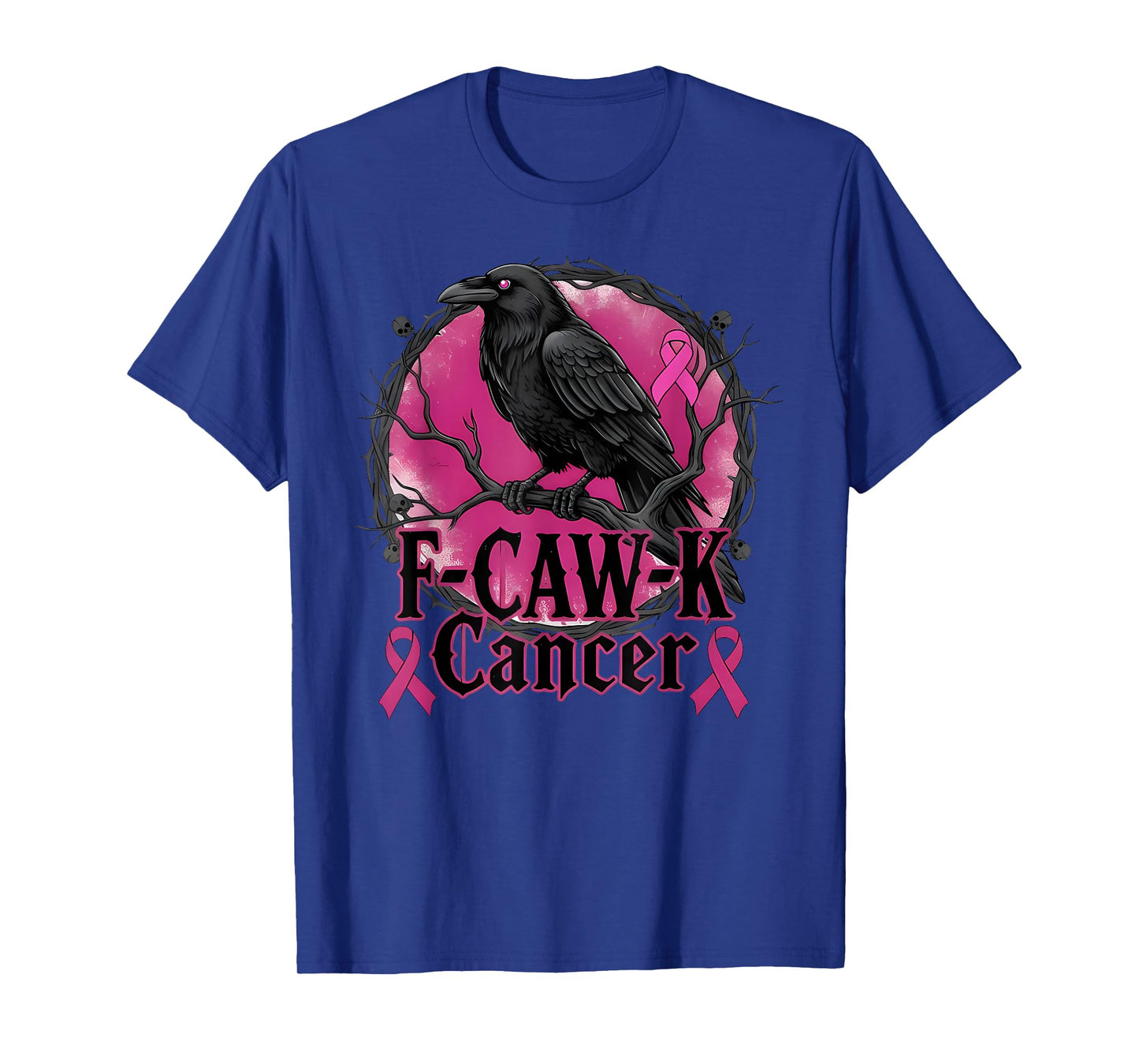 F-Caw-F in October We Wear Pink Pumpkin Breast Cancer T-Shirt