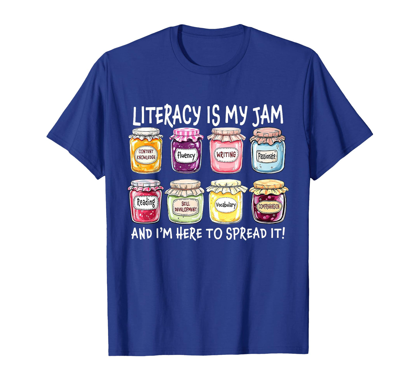 Retro Literacy Is My Jam And I'm Here To Spread It Funny T-Shirt