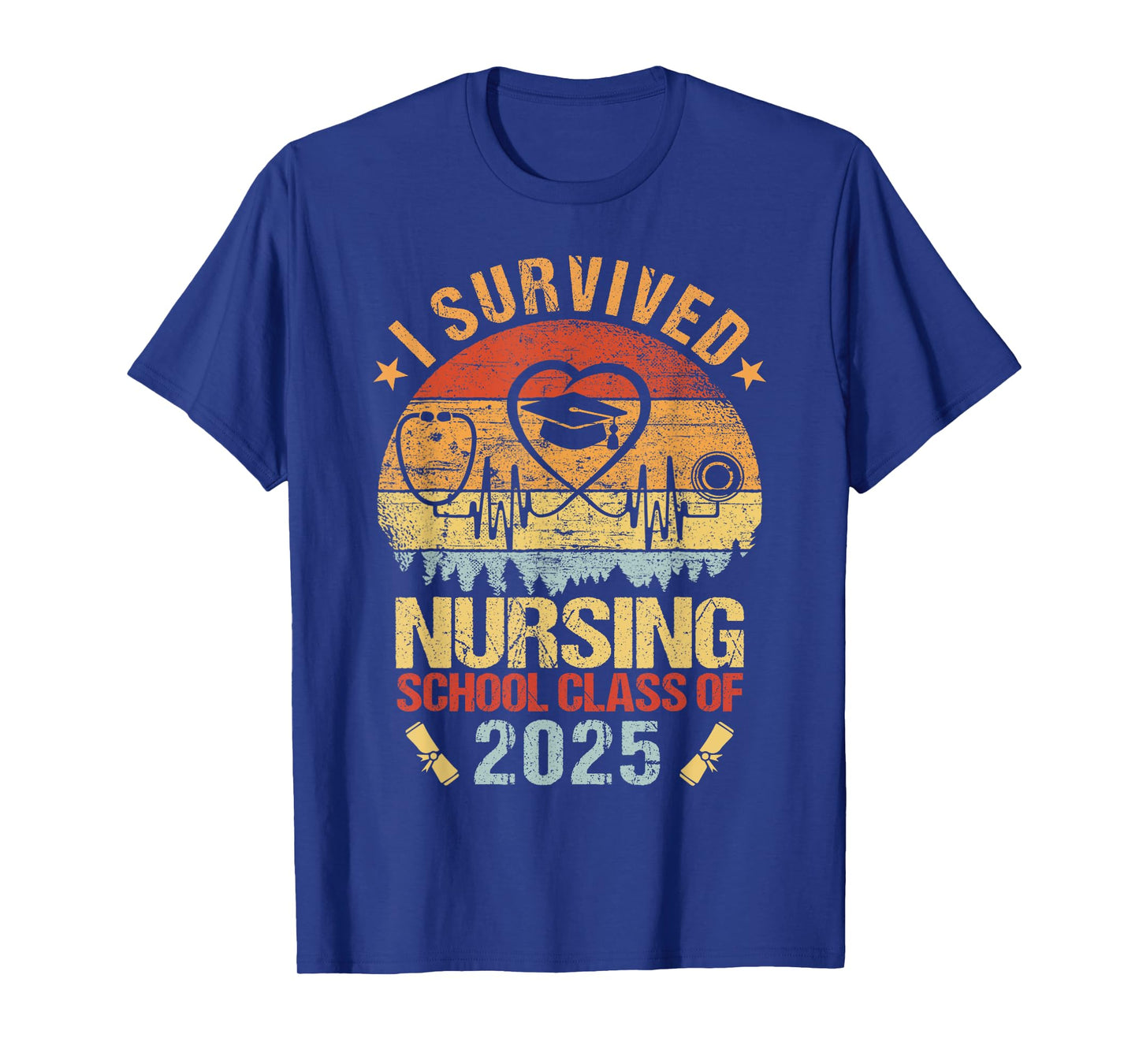 I Survived Nursing School Class of 2025 Nurses Graduation T-Shirt