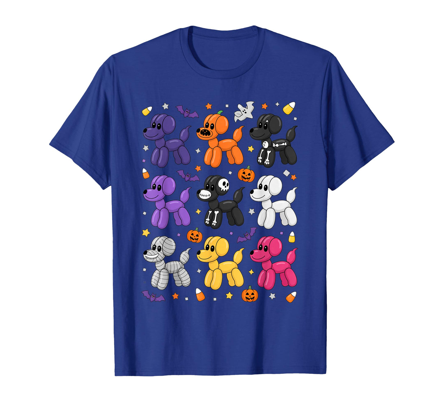 Balloon Dog Costume Pattern Cute Spooky Halloween Women Men T-Shirt