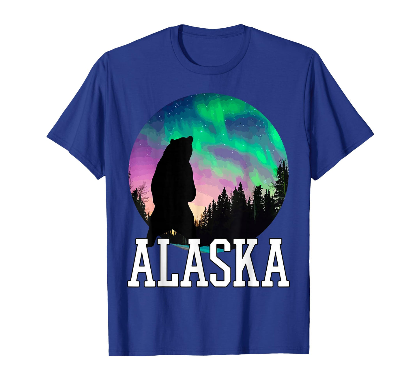 Alaska Nothern Lights Holiday View T-Shirt