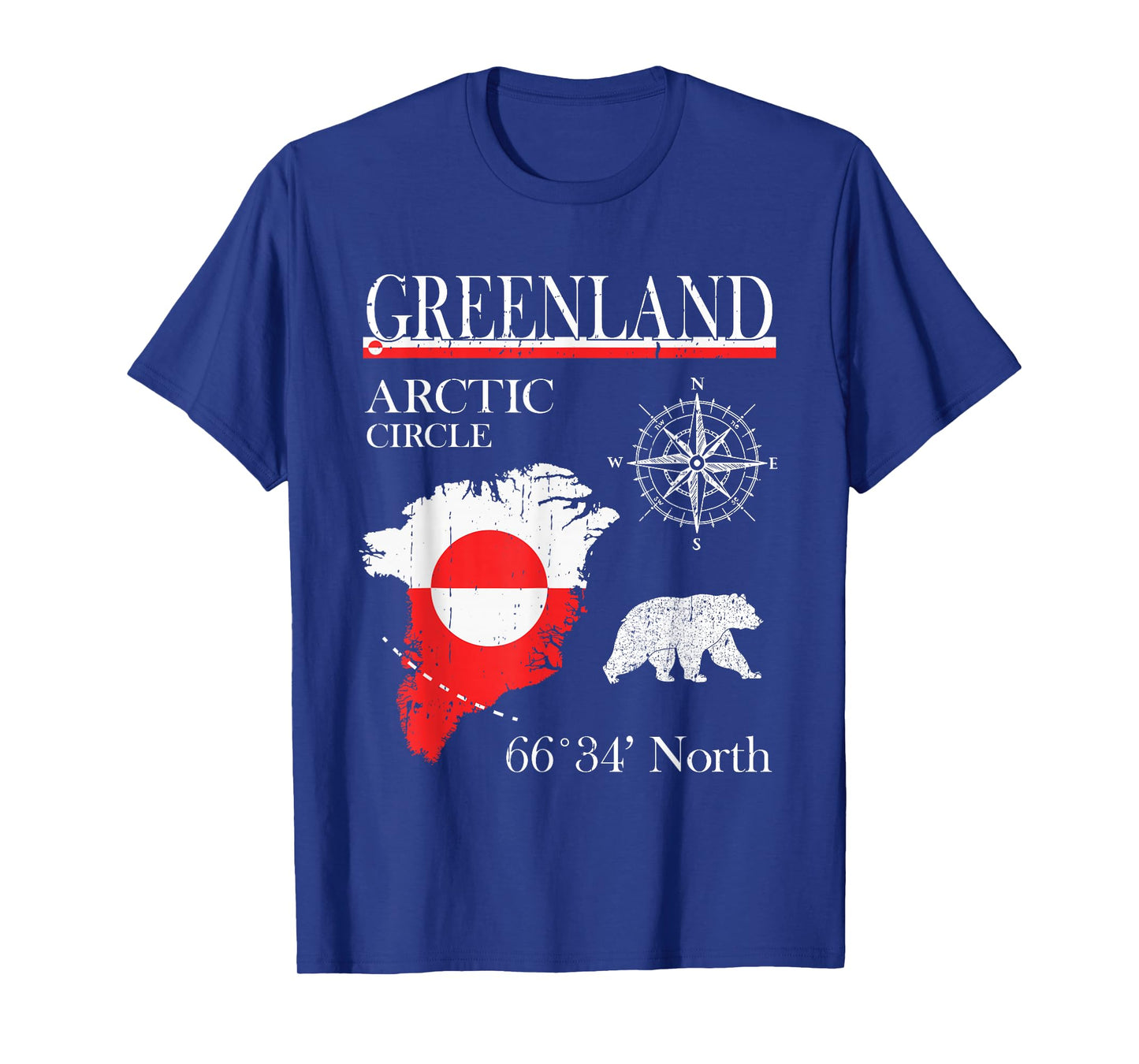Greenland Arctic Circle - Polar Circle North Grönland Flag T-Shirt