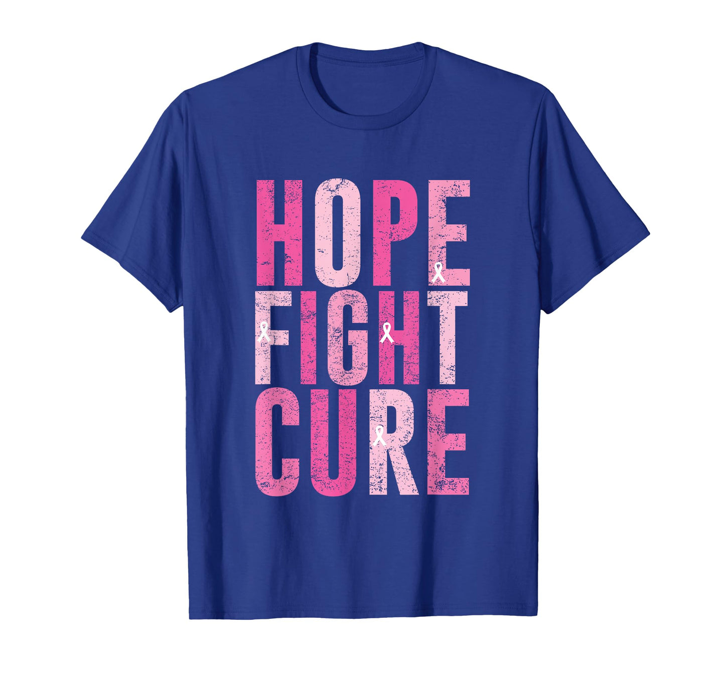Hope Fight Cure Breast Cancer Awareness Design T-Shirt