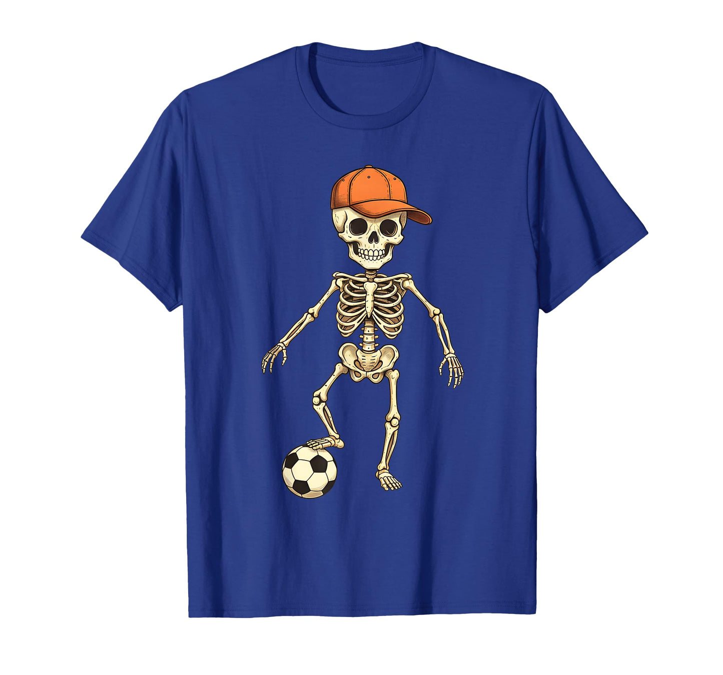 Funny Skeleton Soccer Player Halloween Costume T-Shirt