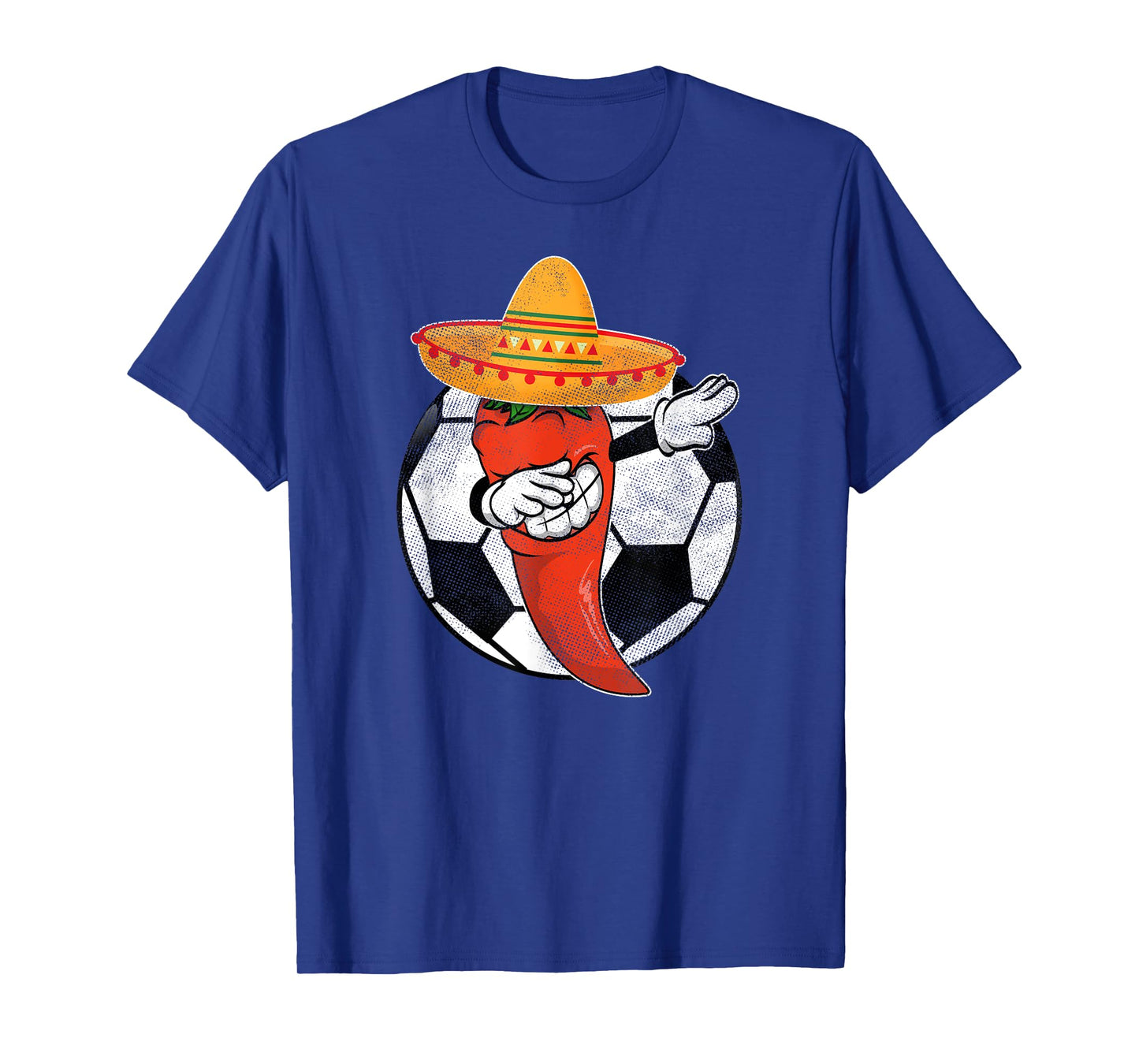 Soccer Ball Dabbing Hot Pepper Mexican Chili Cinco de Mayo T-Shirt