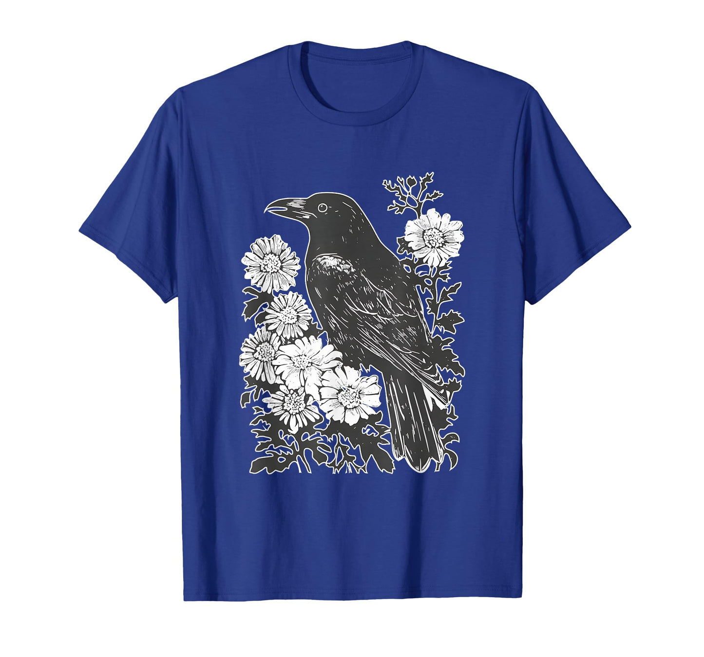 Gothic Raven Bird Crow Moon Light Night Retro Horror Look T-Shirt