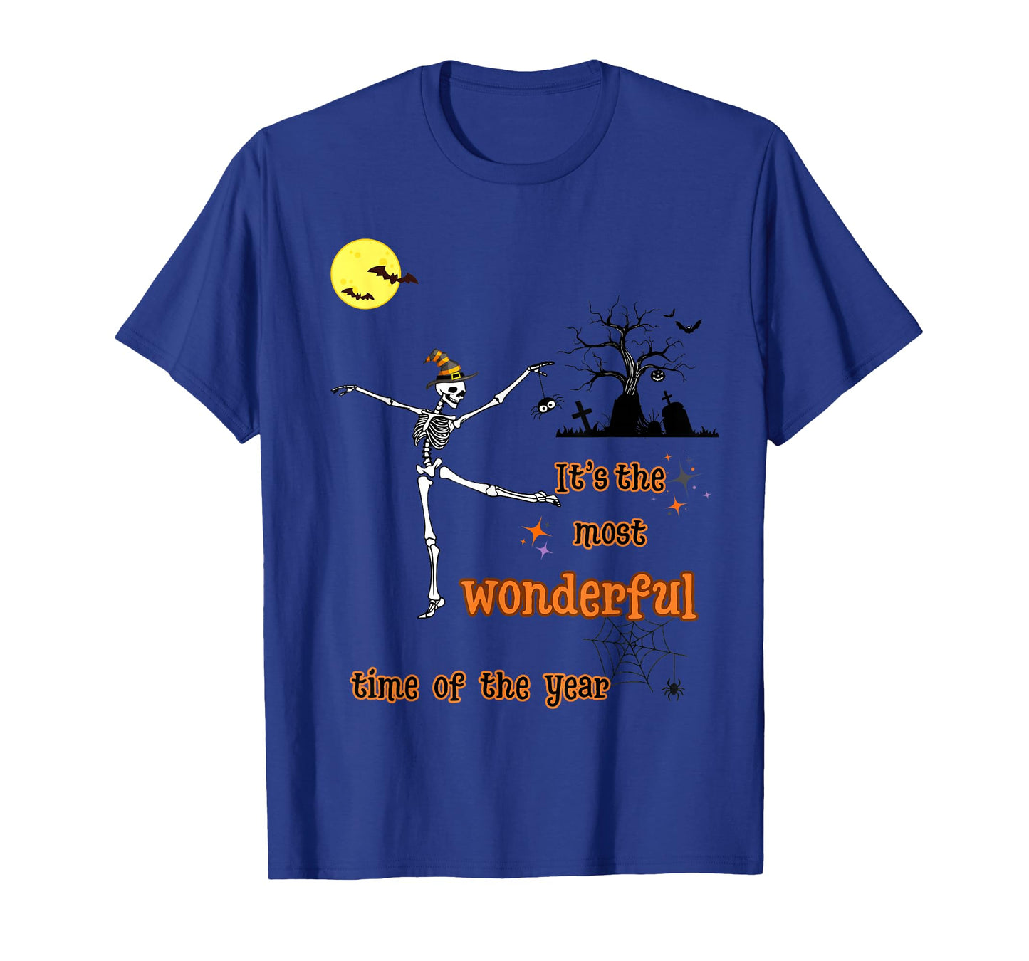 Most Wonderful Time Fall Spooky Halloween Skeleton Grave T-Shirt