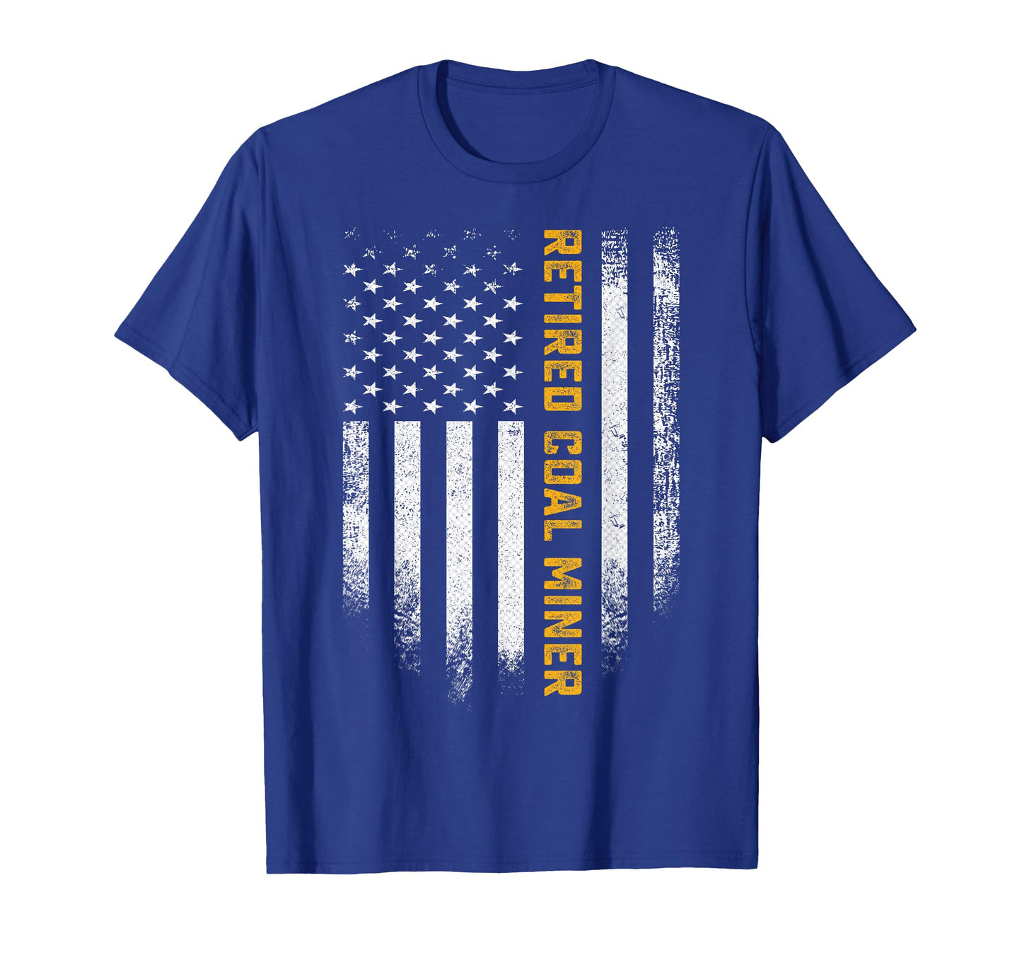 Vintage American Flag Proud Retired Coal Miner Retirement T-Shirt
