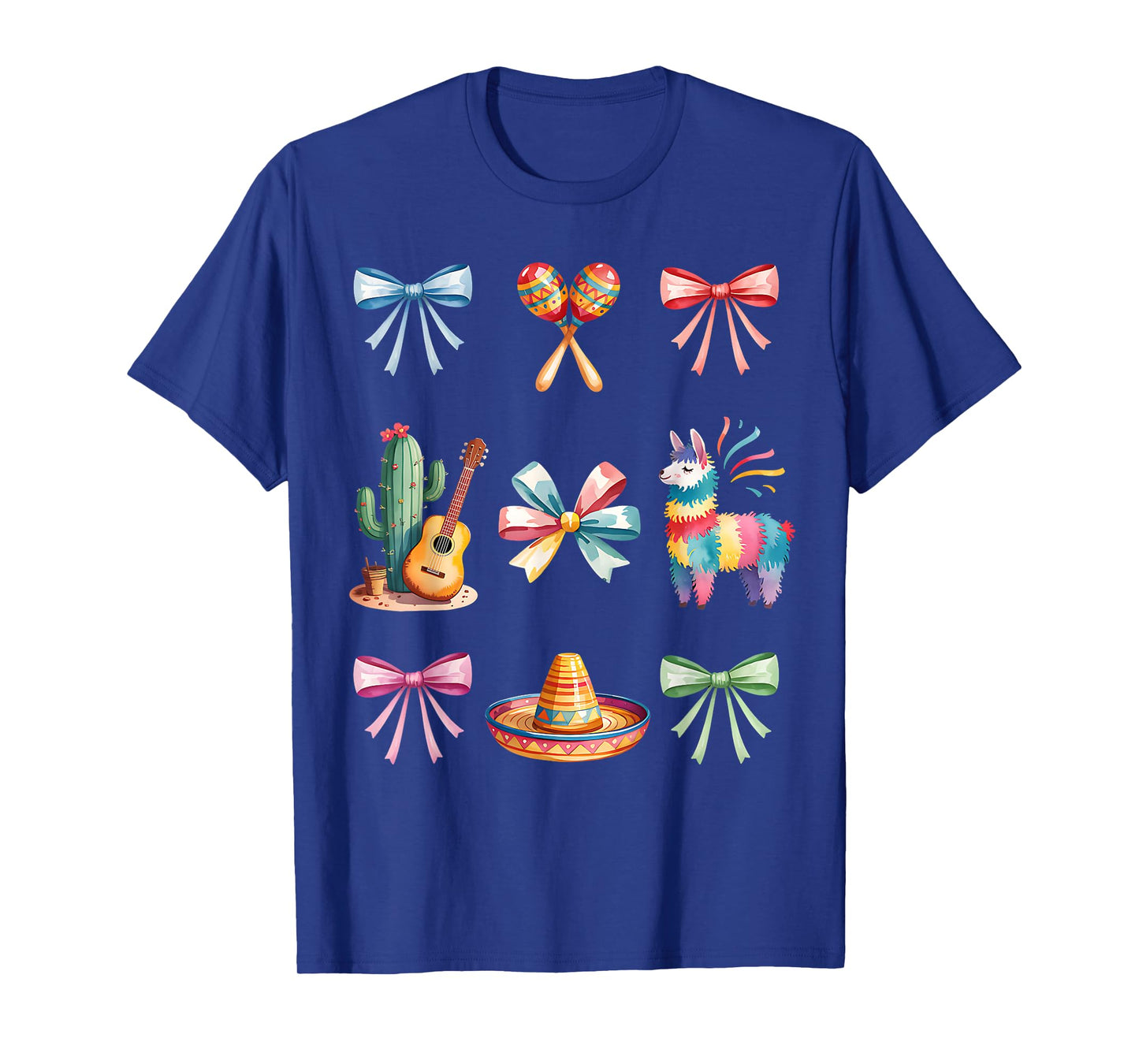 Coquette Bow Cinco de Mayo Sombrero Piñata & Taco Fun T-Shirt