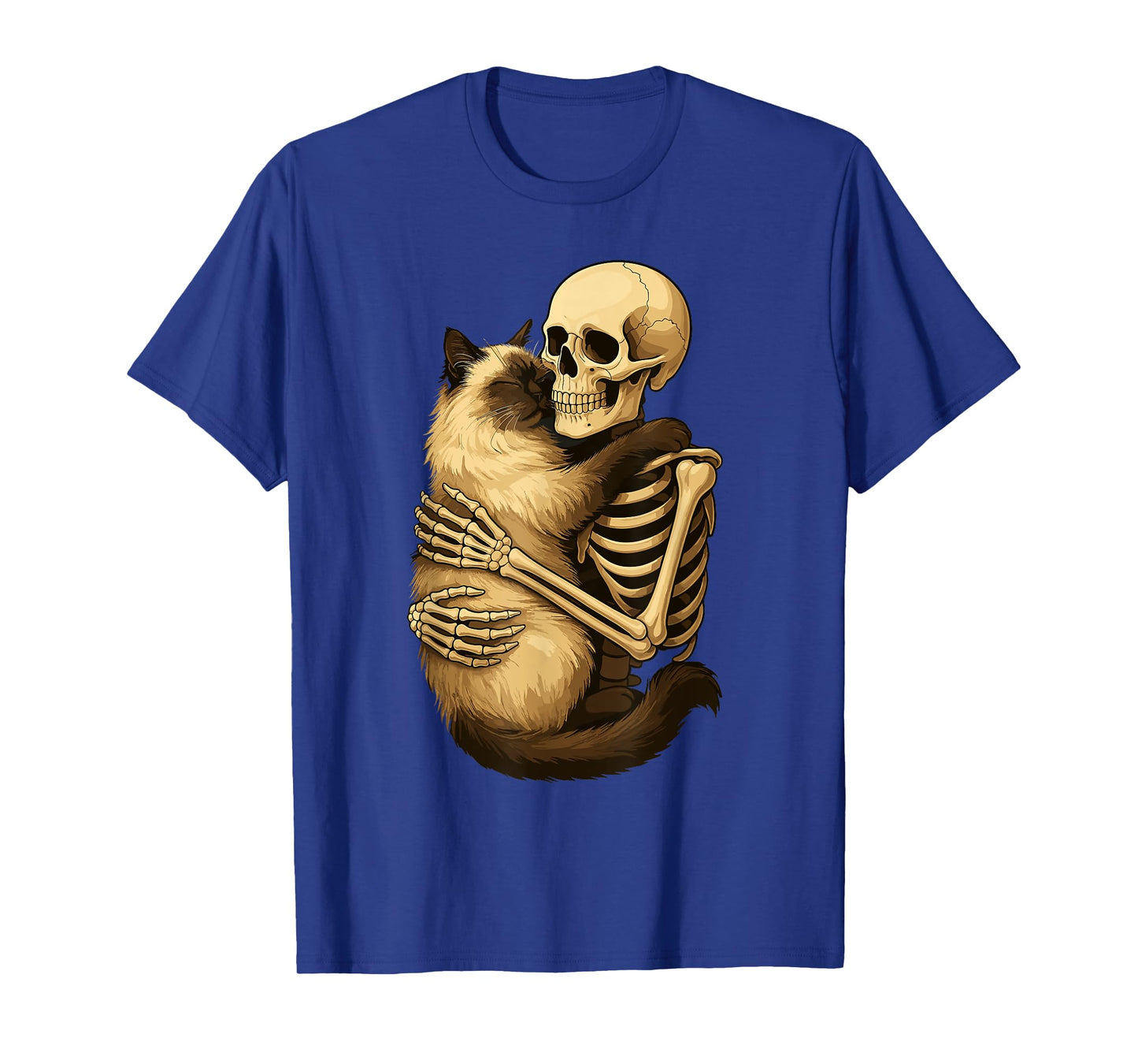 Skeleton Hugging Himalayan Cat T-Shirt